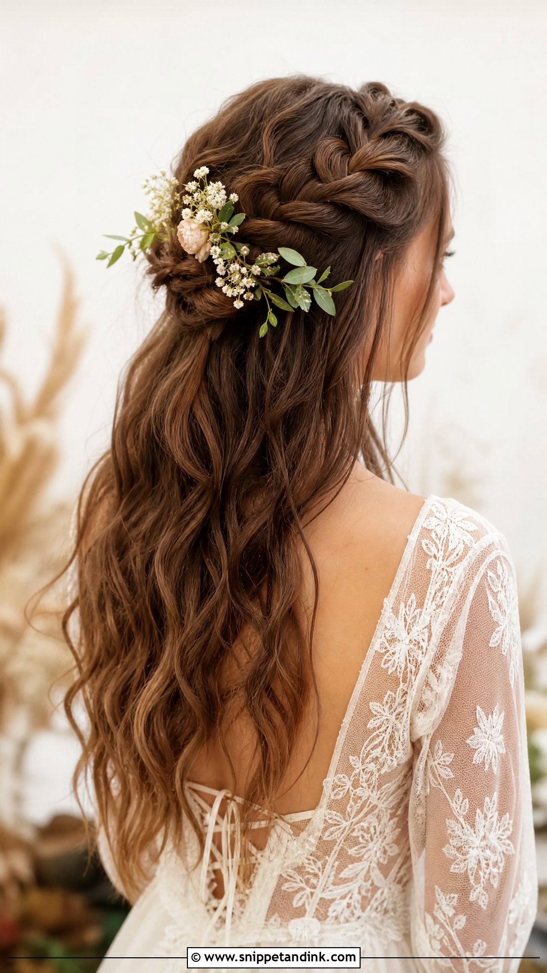 Half Up Dutch Braid Wedding Hairstyle - Snippet and Ink - 20 Half-Up Wedding Hairstyle Ideas