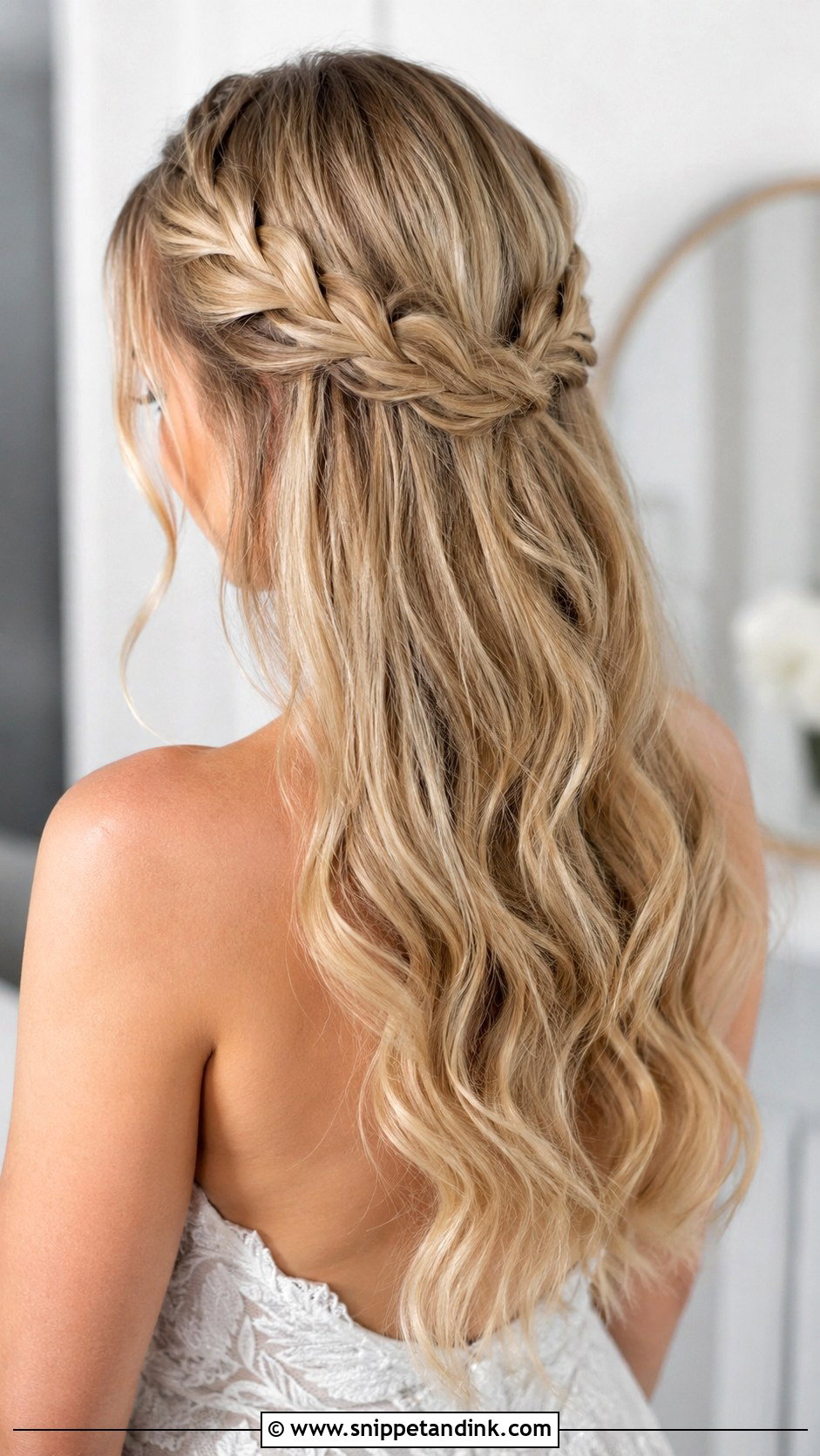 Half Up Dutch Braid With Loose Waves - Snippet and Ink - 20 How to Duch Bride Hair Ideas