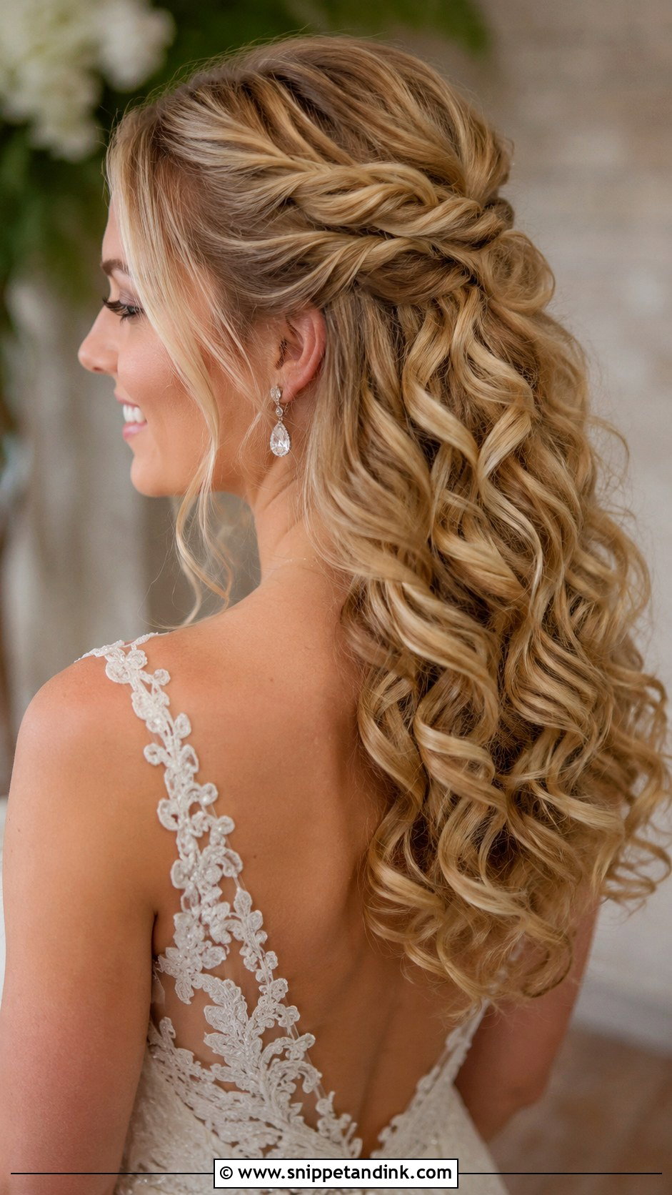 Half Up French Braid - Snippet and Ink - 20 Medium Half-Up Wedding Guest Hairstyles