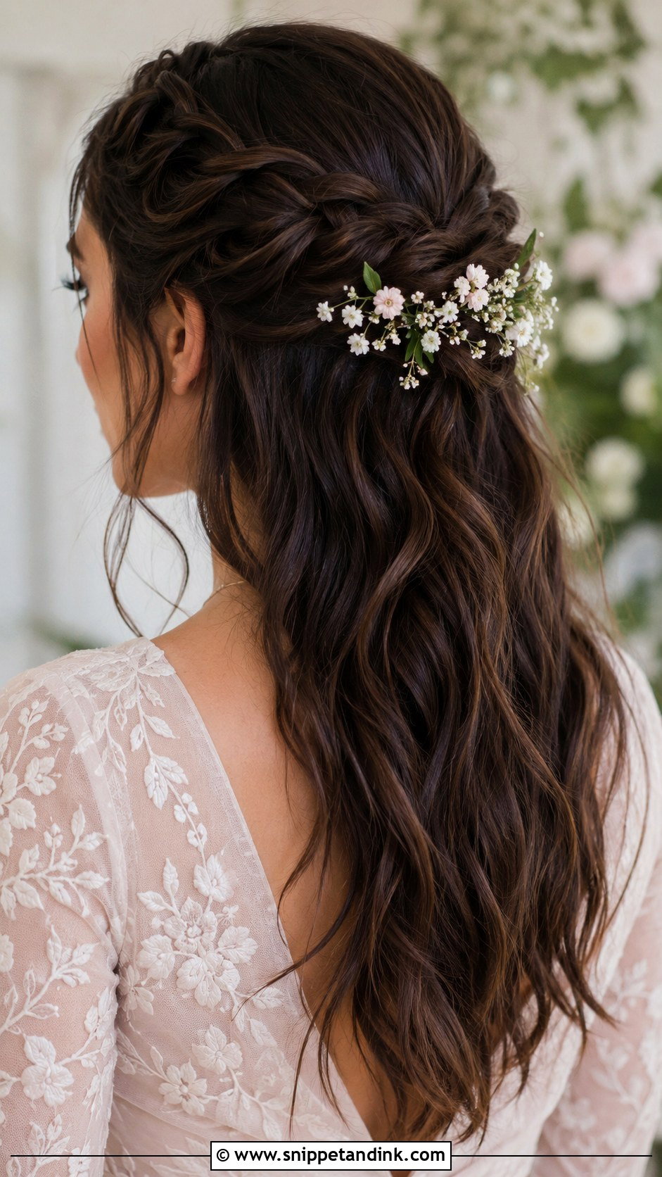 Half Up French Braid Hairstyle - Snippet and Ink - 25 Half-Up Maid of Honor Hairstyles