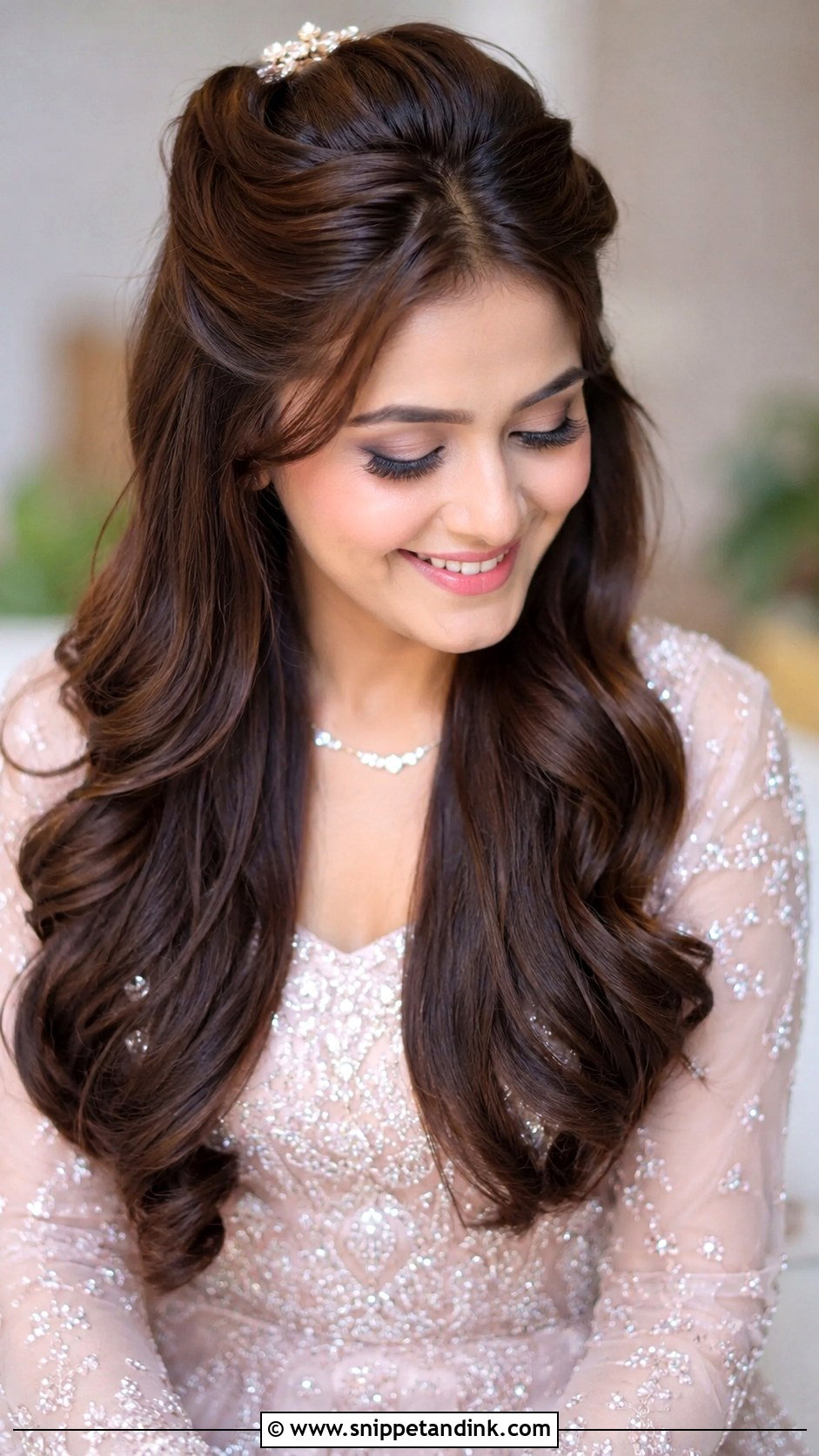 Half Up Front Twist - Snippet and Ink - 30 Indian Wedding Front Hairstyles