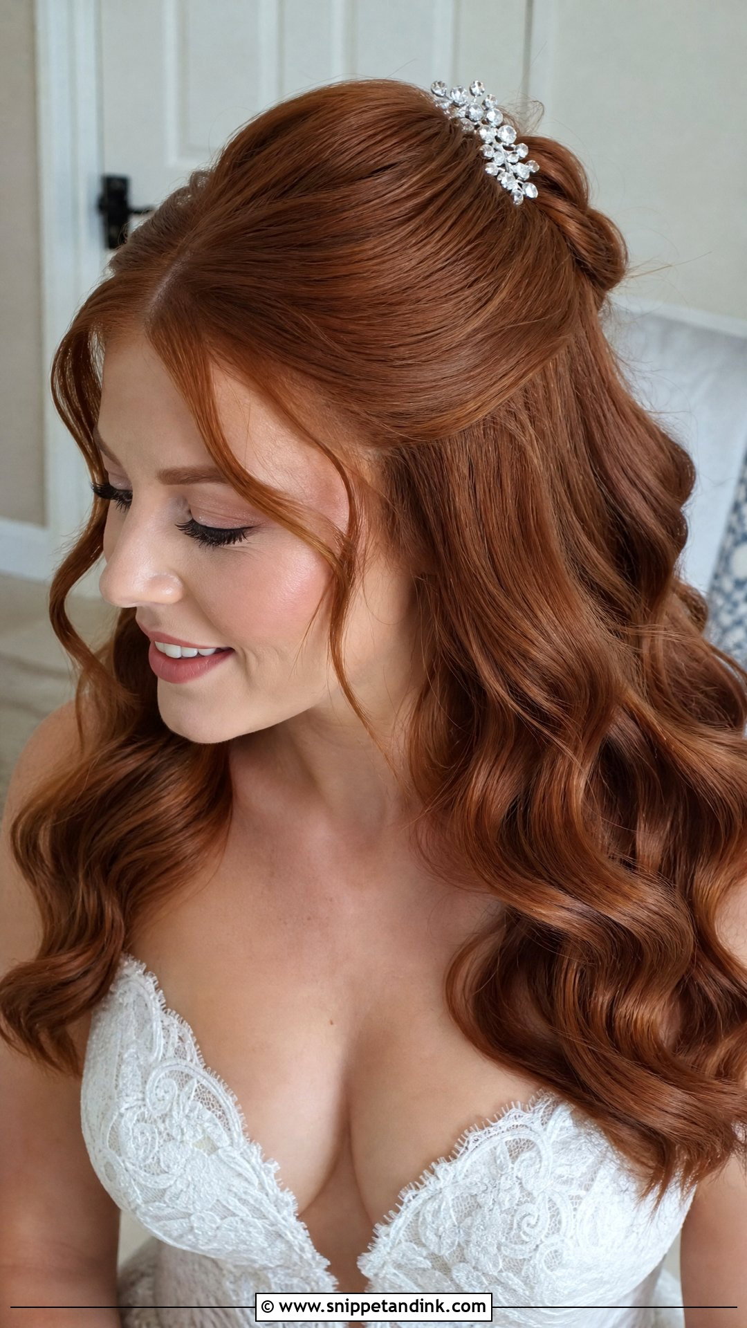 Half Up Glam Waves - Snippet and Ink - 20 Bridal Glam Waves