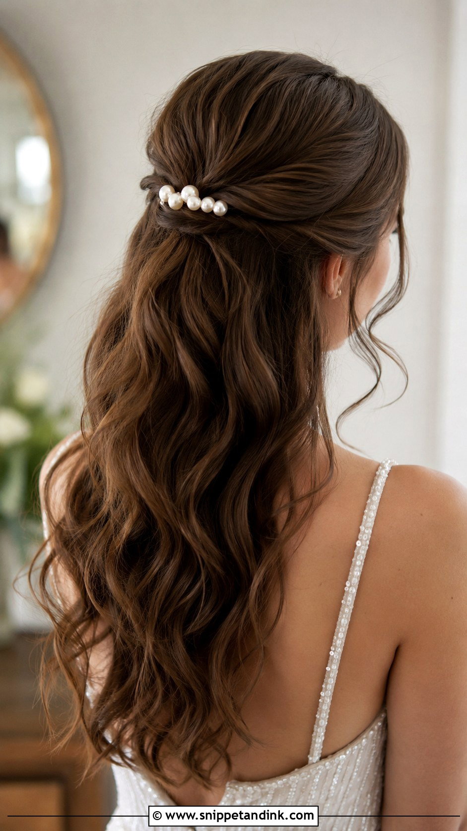 Half Up Hair Clip - Snippet and Ink - 20 Bridal Hair Clips Ideas