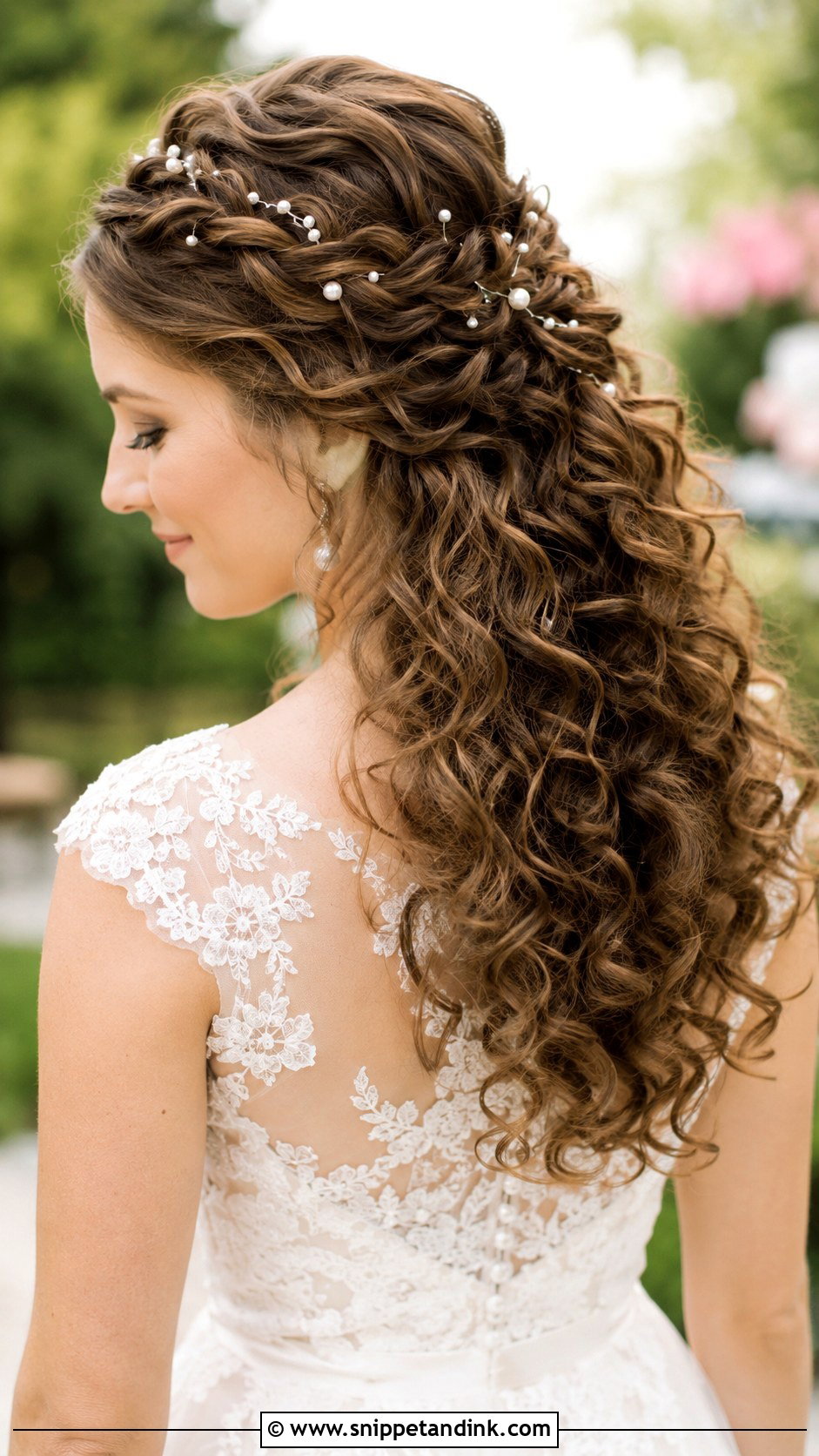 Half Up Hairstyle With Curls and Braids - Snippet and Ink - 25 Half-Up Wedding Hairstyles for Long Hair