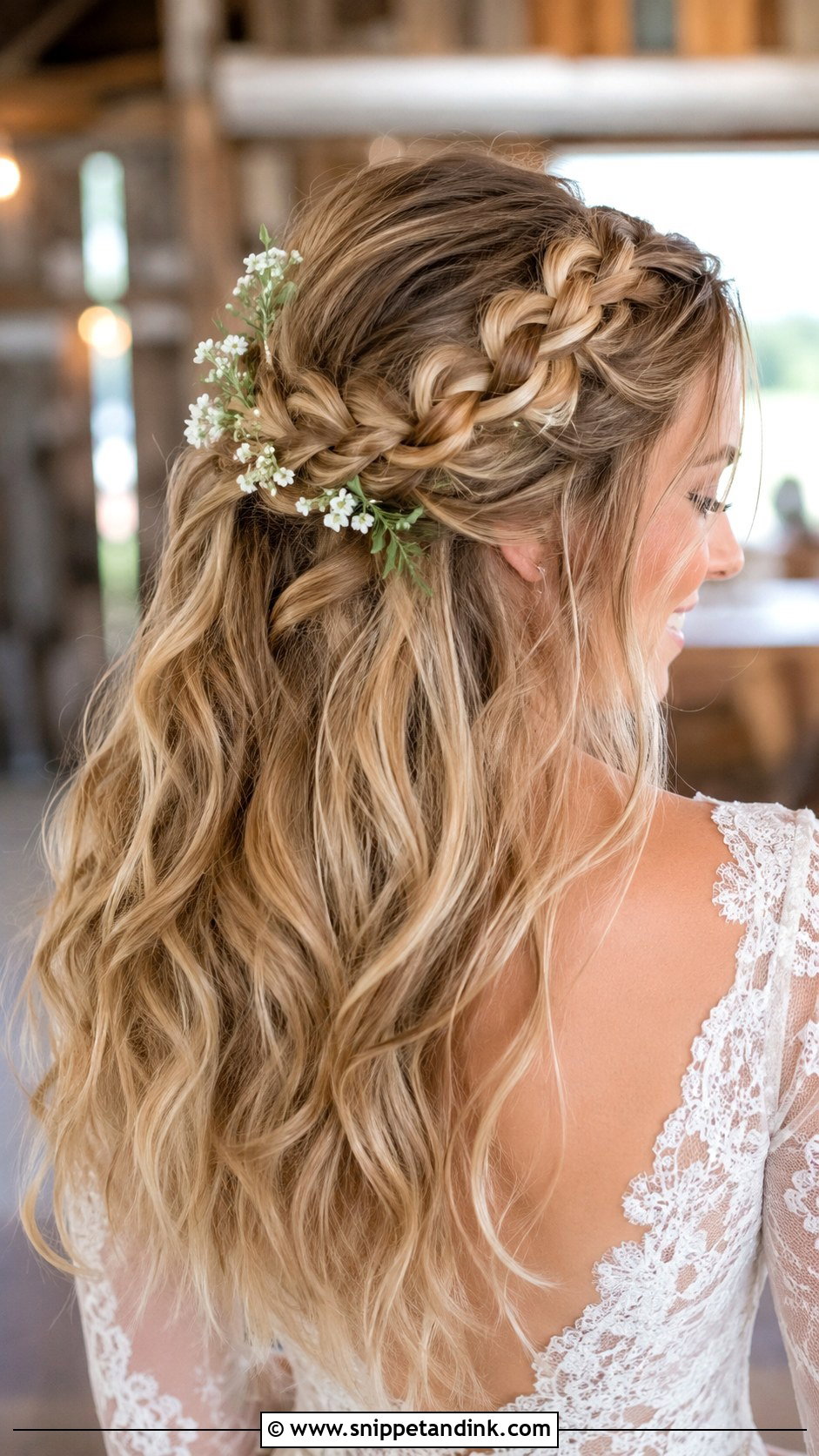 Half Up Hairstyle With Dutch Braid - Snippet and Ink - 25 Half-Up Wedding Hairstyles for Long Hair