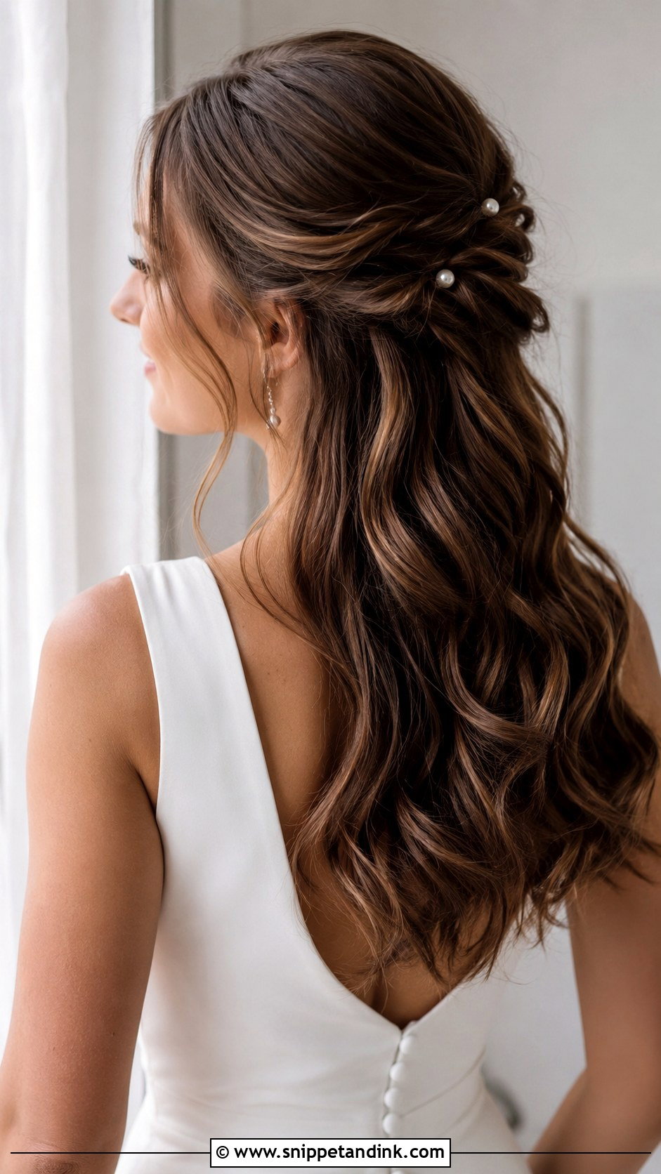 Half Up Hairstyle With Knots - Snippet and Ink - 25 Half-Up Wedding Hairstyles for Long Hair