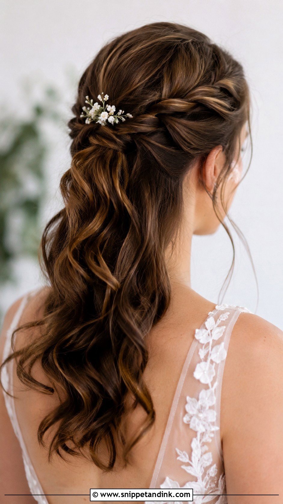 Half Up Hairstyle With Twisted Sides - Snippet and Ink - 25 Half-Up Maid of Honor Hairstyles