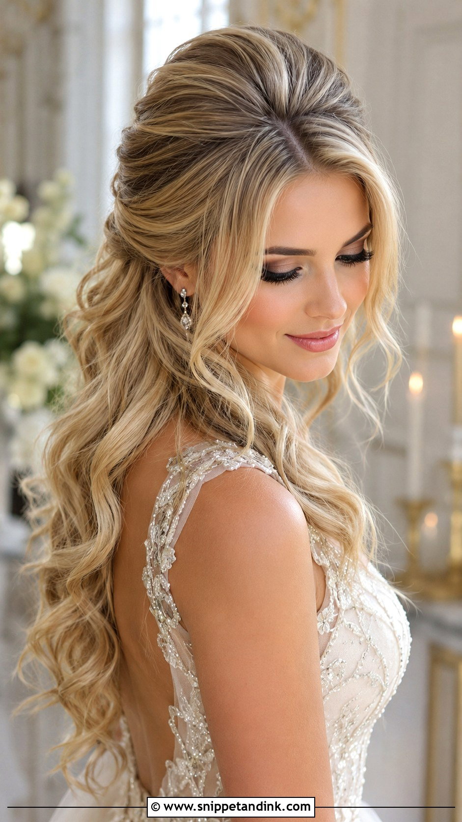 Half Up Hairstyle With Volume - Snippet and Ink - 25 Half-Up Wedding Hairstyles for Long Hair