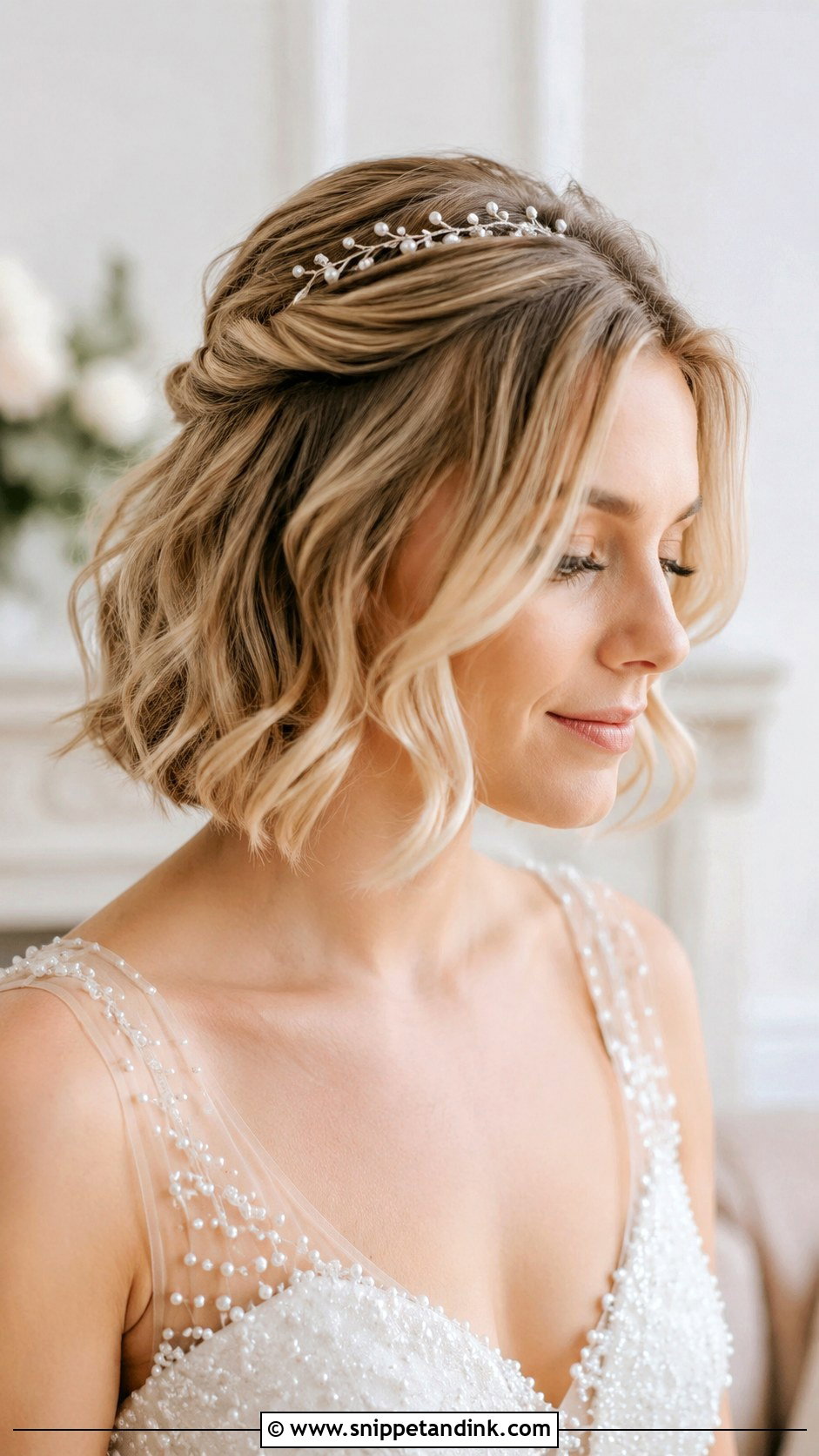 Half Up Hairstyle for Short Hair - Snippet and Ink - 20 Half Hair Up Hairstyles for Wedding