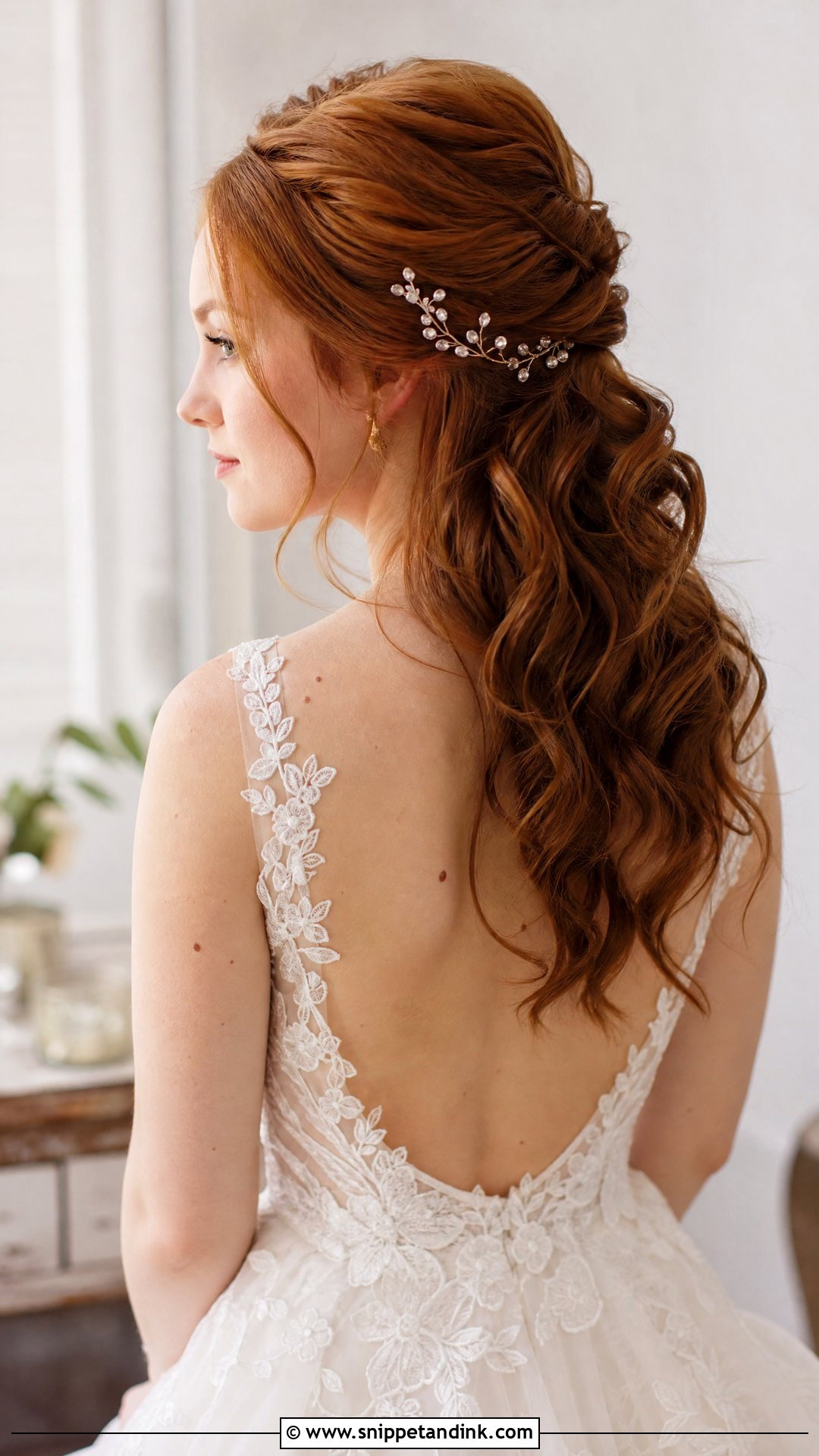 Half Up Half Down - Snippet and Ink - 20 Minimal Wedding Hairstyle Ideas