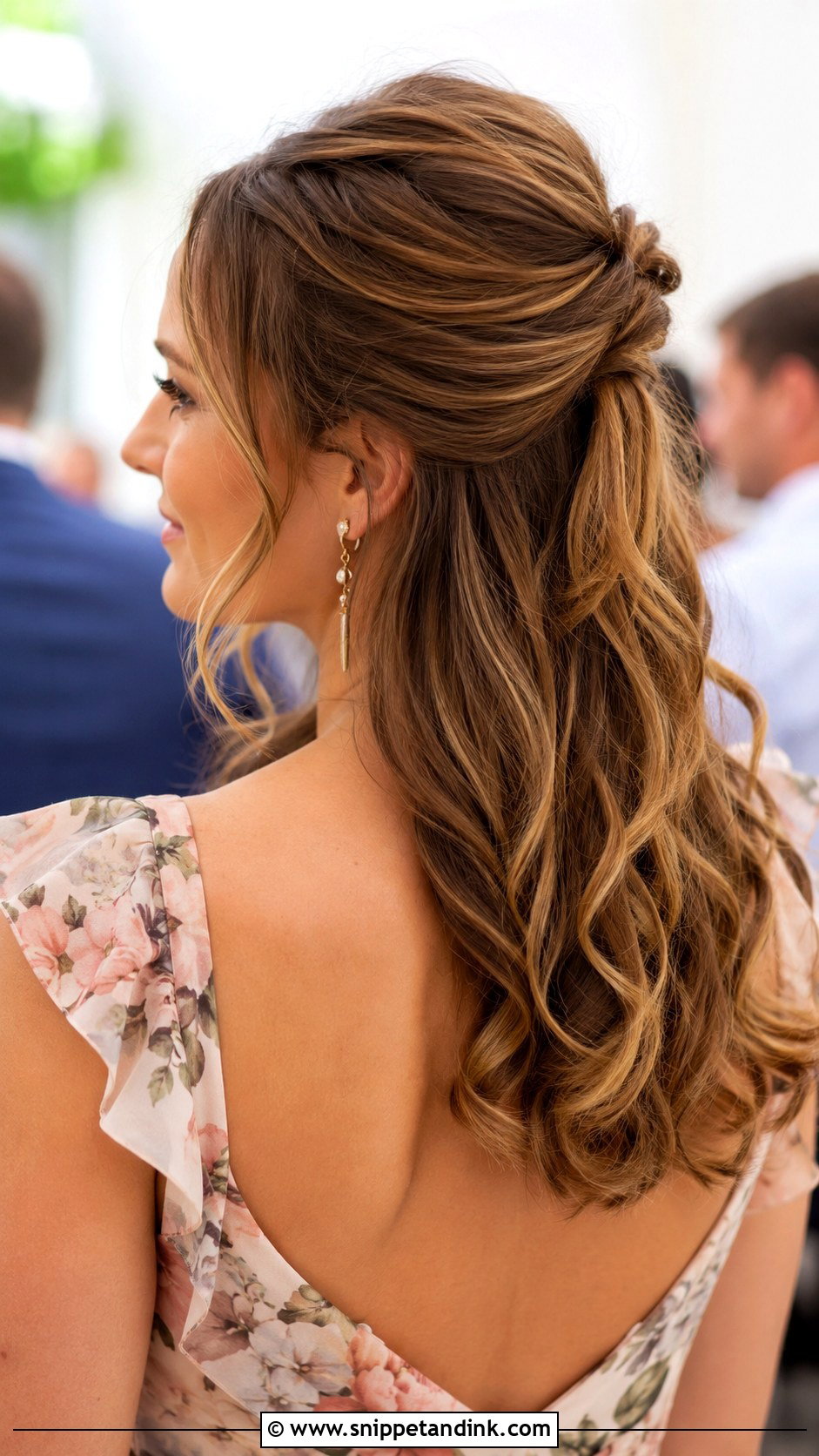 Half Up Half Down - Snippet and Ink - 30 Simple Wedding Guest Hair Ideas