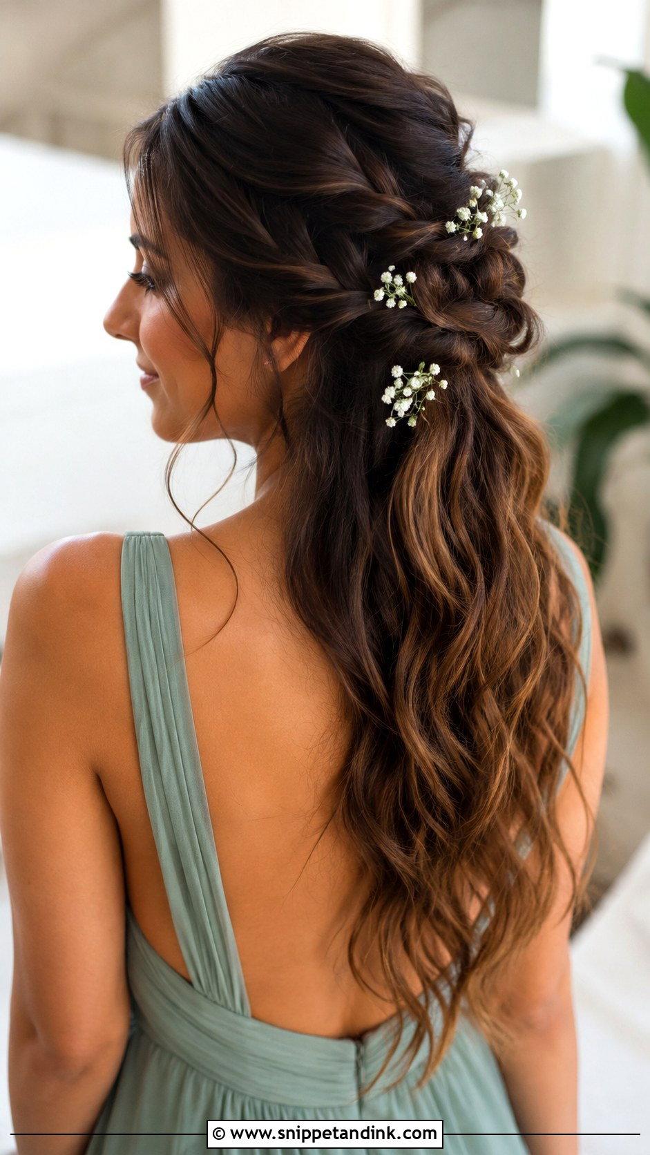 Half Up Half Down Boho Braid - Snippet and Ink - 20 Bridesmaid Hairstyles Half Up Half Down Braid Medium Lengths Long