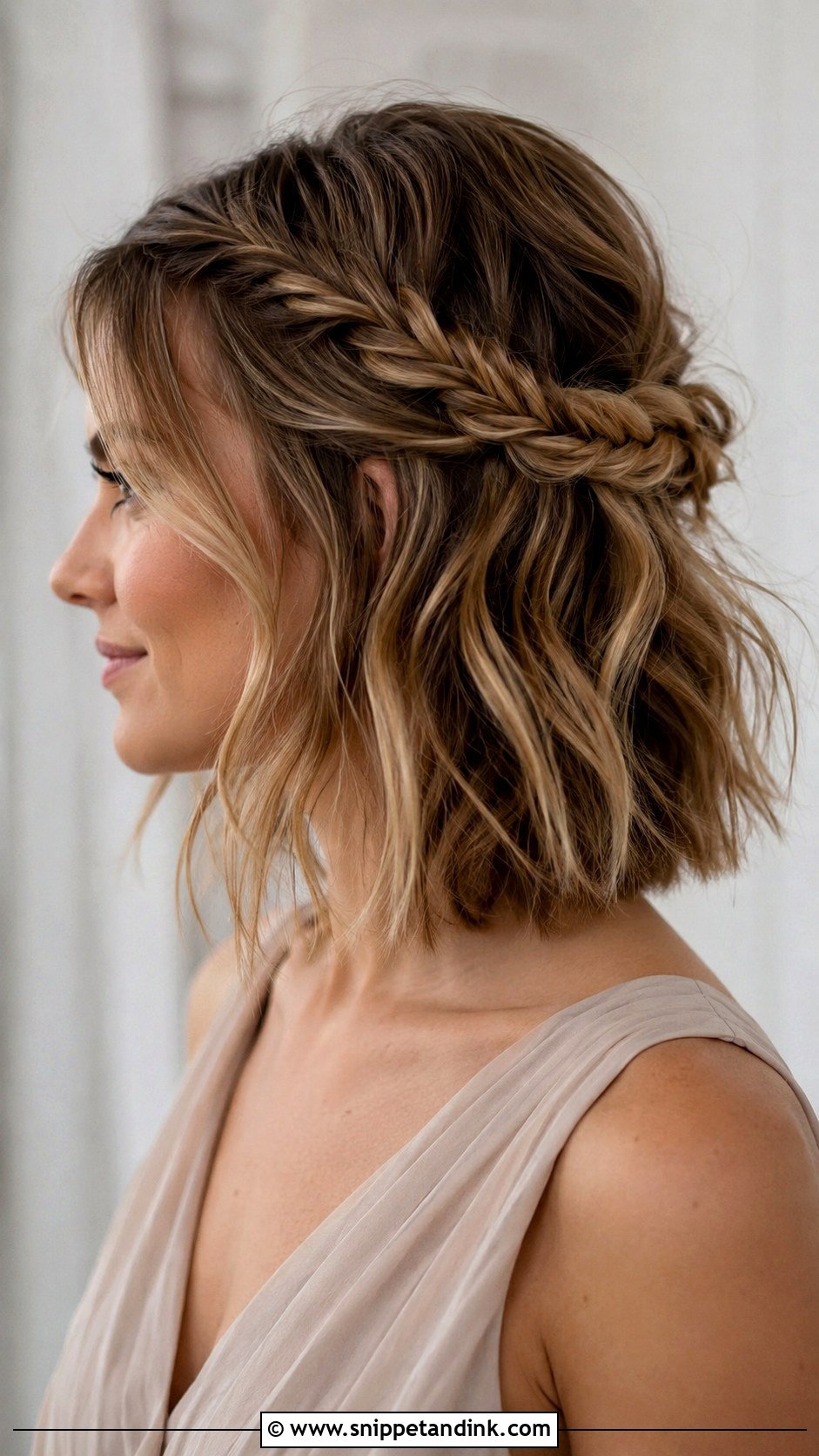 Half Up Half Down Boho Braid Short Hair - Snippet and Ink - 25 Bridesmaid Hairstyles Half Up Half Down Braid Short Hair