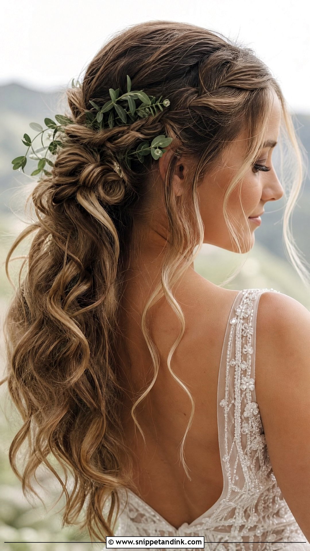 Half Up Half Down Boho Braid - Snippet and Ink - 20 Bohemian Bridal Hair Ideas