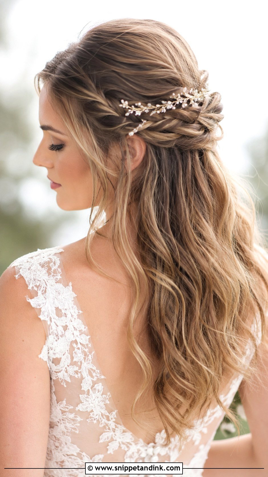 Half Up Half Down Boho Wedding Hairstyle - Snippet and Ink - 25 Boho Wedding Hairstyles