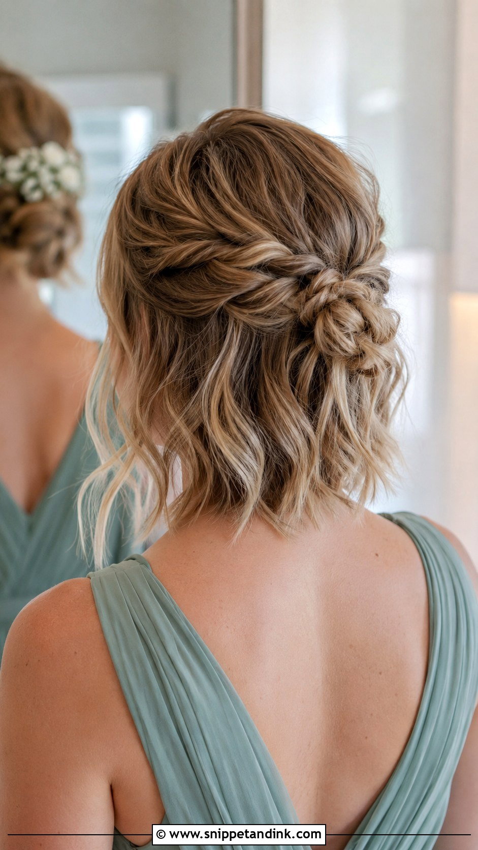 Half Up Half Down Braided Bun Short Hair - Snippet and Ink - 25 Bridesmaid Hairstyles Half Up Half Down Braid Short Hair
