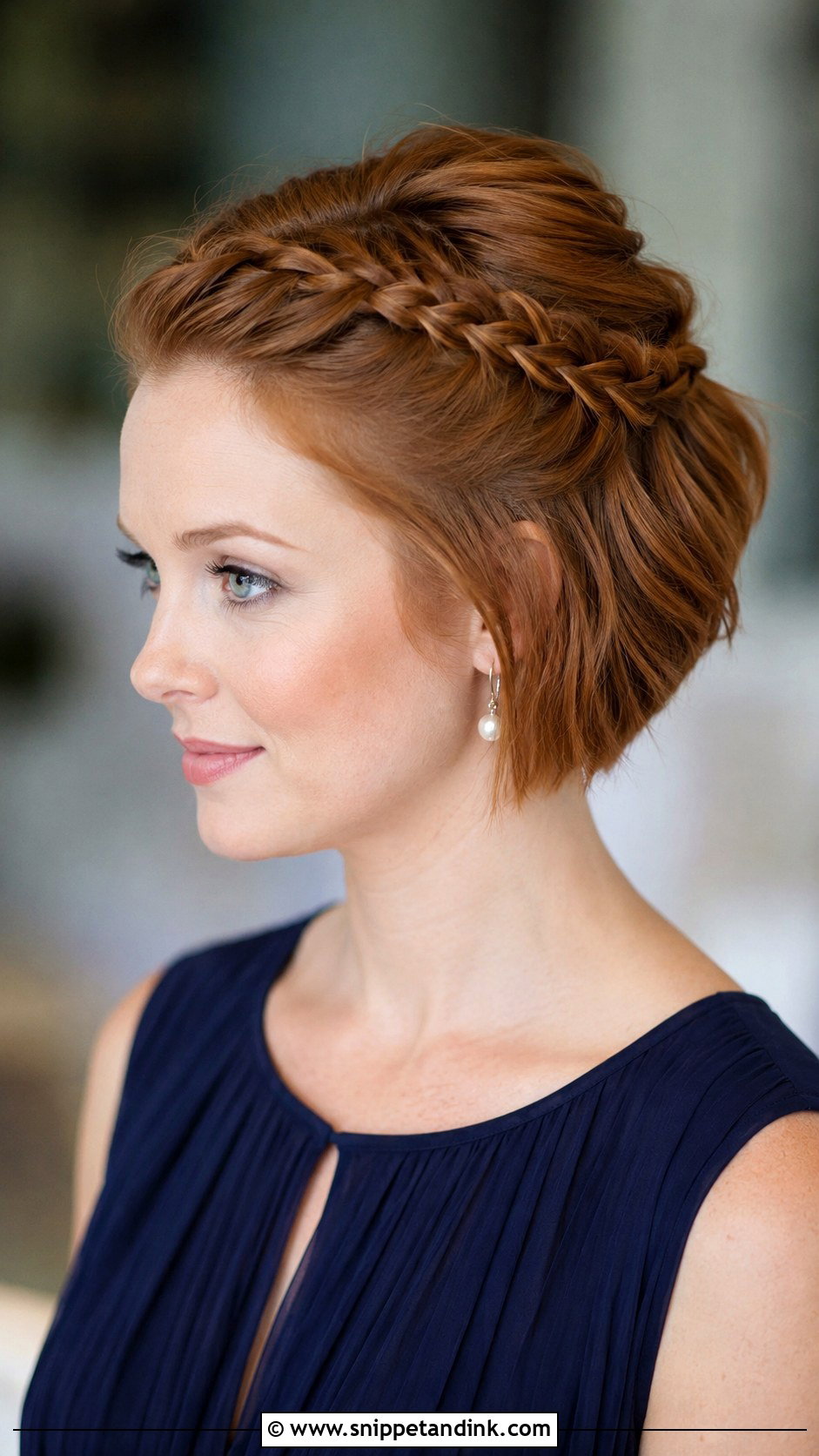 Half Up Half Down Braided Pixie Bob - Snippet and Ink - 25 Bridesmaid Hairstyles Half Up Half Down Braid Short Hair