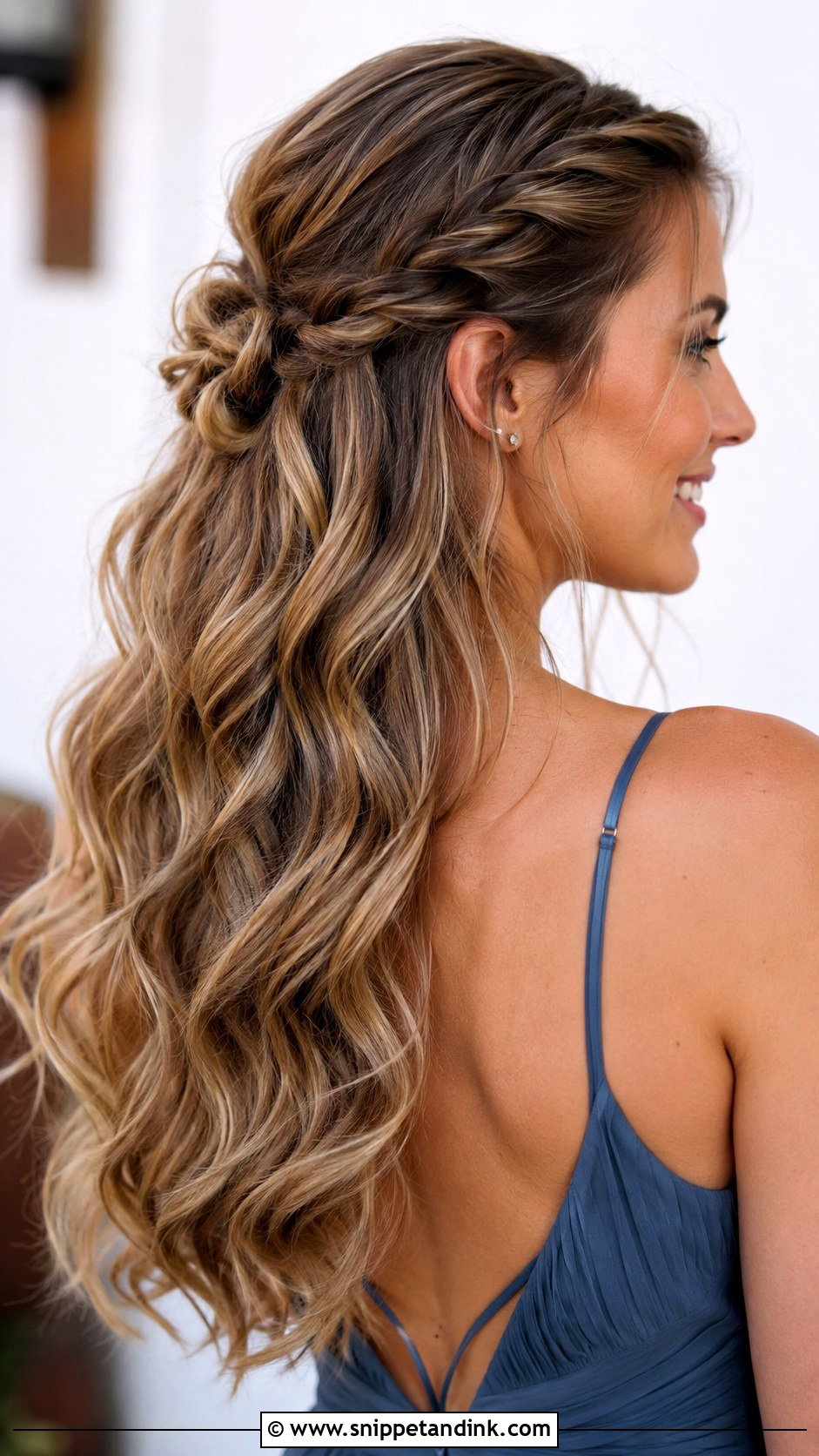 Half Up Half Down Braided Ponytail - Snippet and Ink - 20 Bridesmaid Hairstyles Half Up Half Down Braid Medium Lengths Long