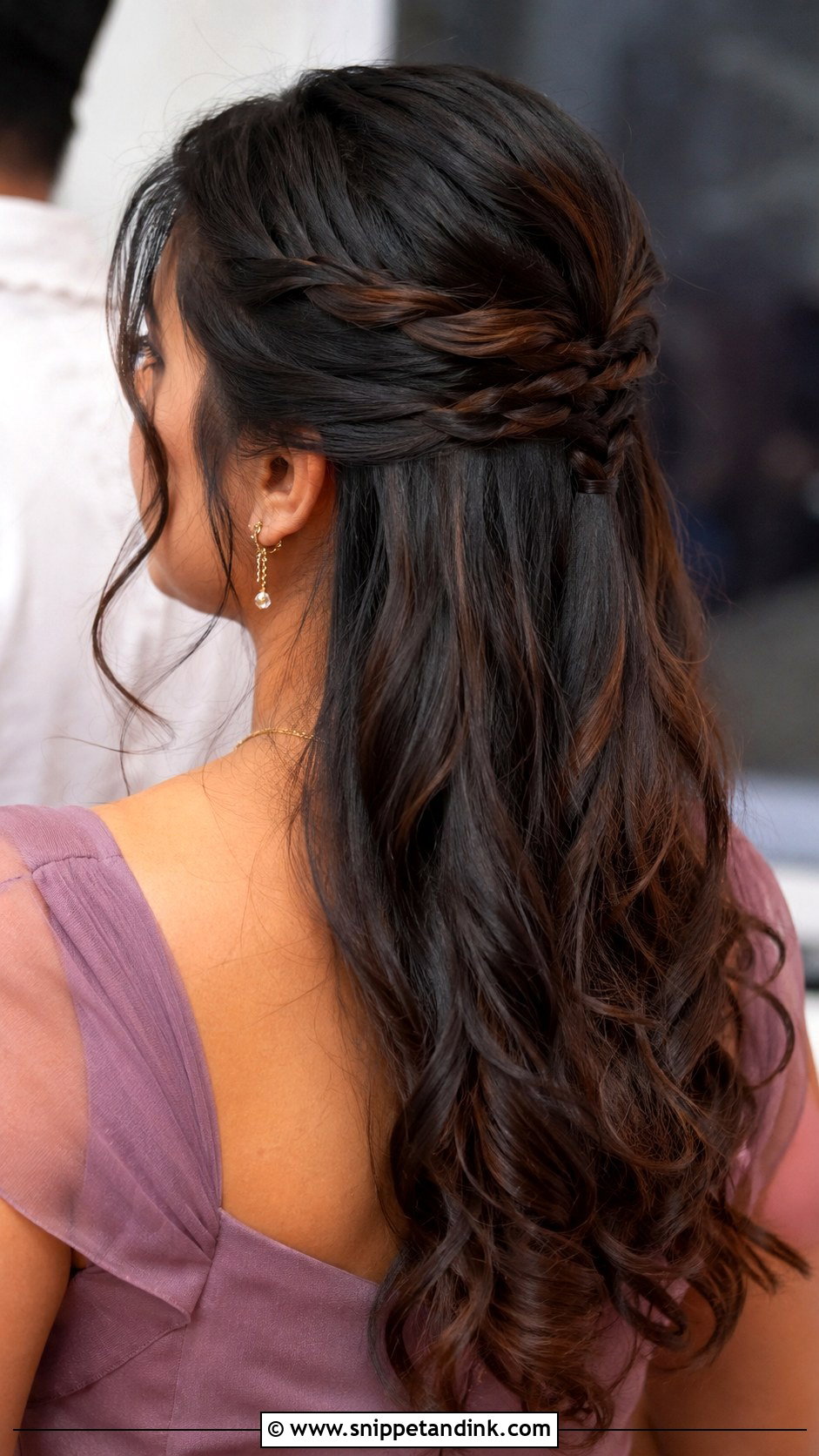 Half Up Half Down Braided Twist - Snippet and Ink - 20 Bridesmaid Hairstyles Half Up Half Down Braid Medium Lengths Long