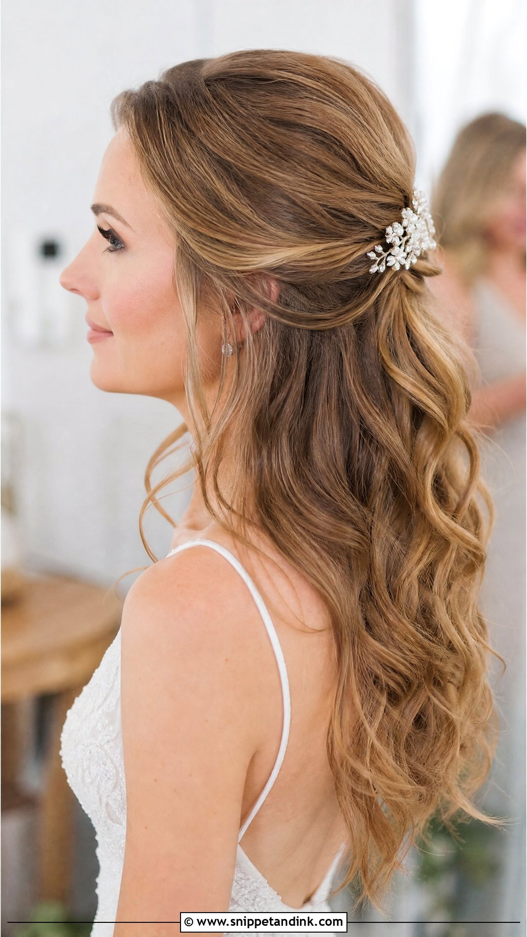 Half Up Half Down Bridal Hair - Snippet and Ink - 30 Glam Bridal Hair Ideas