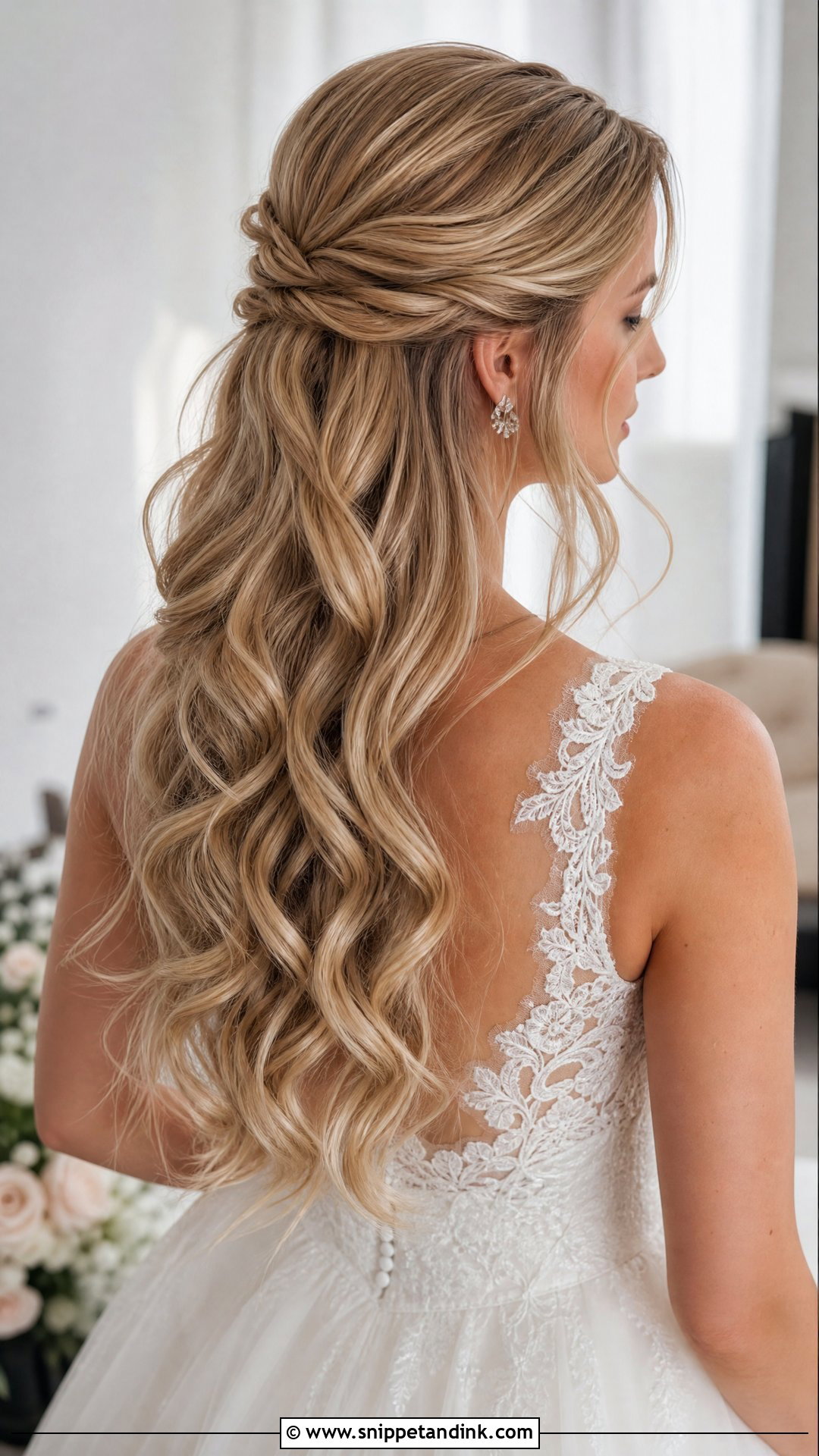 Half Up Half Down Bridal Hair - Snippet and Ink - 20 Lauren Kyle Wedding Hair Ideas