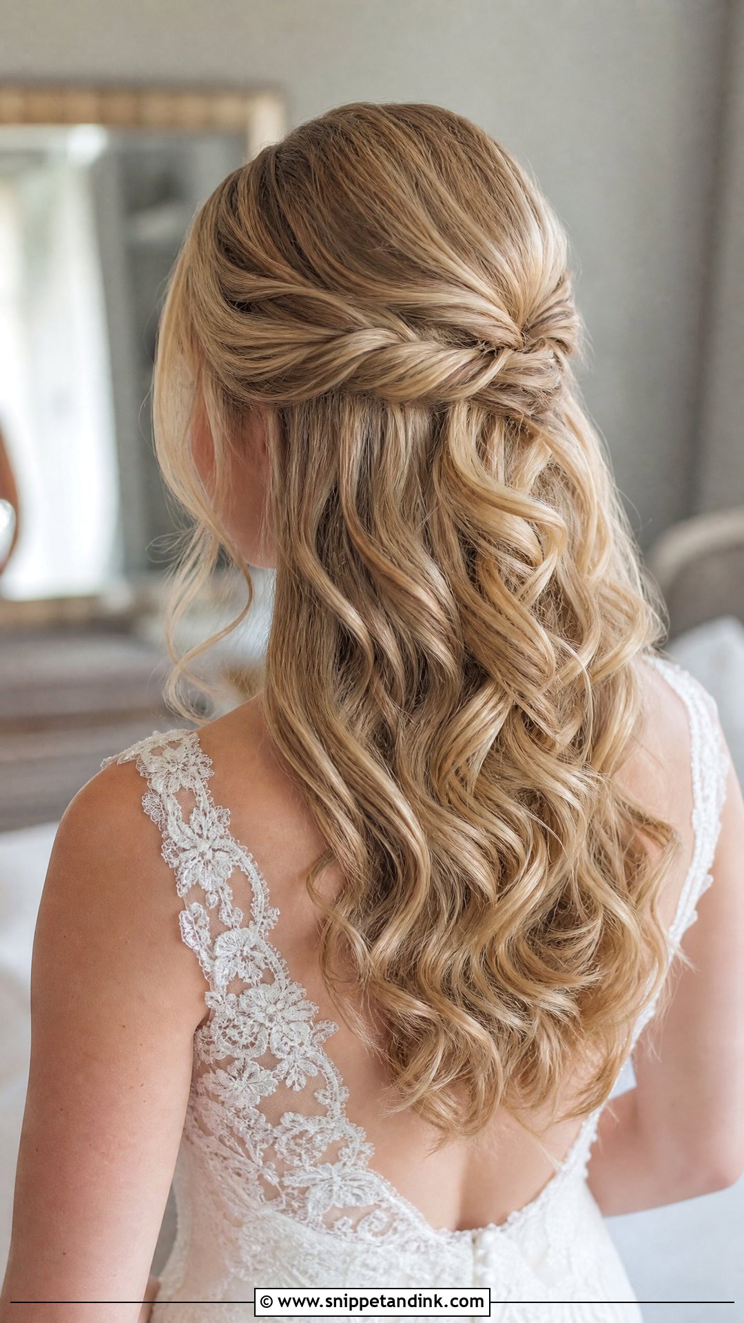 Half Up Half Down Bridal Hairstyle - Snippet and Ink - 25 Brides Hair