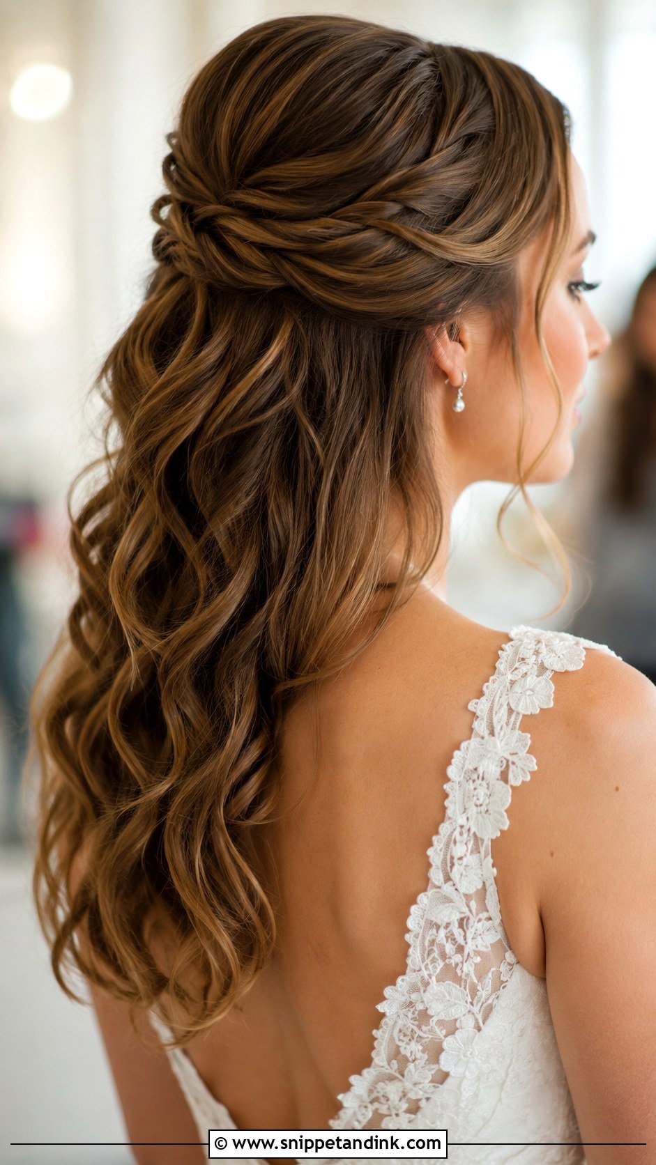 Half Up Half Down Bridal Hairstyle - Snippet and Ink - 30 Hairstyles for Bride