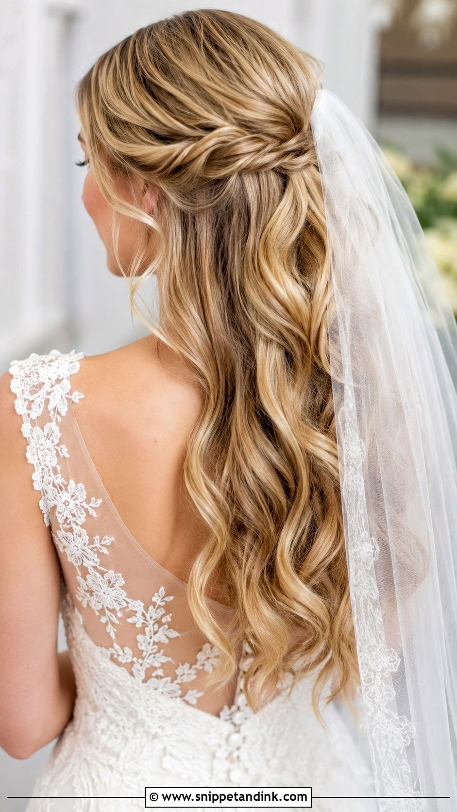 Half Up Half Down Bridal Style - Snippet and Ink - 30 Wedding Hairdo Ideas