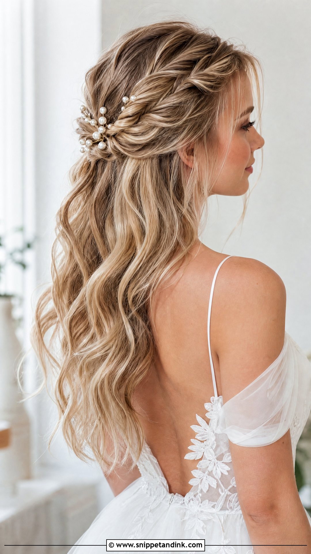 Half Up Half Down Bridal Style - Snippet and Ink - 20 Classic Bridal Hair Ideas