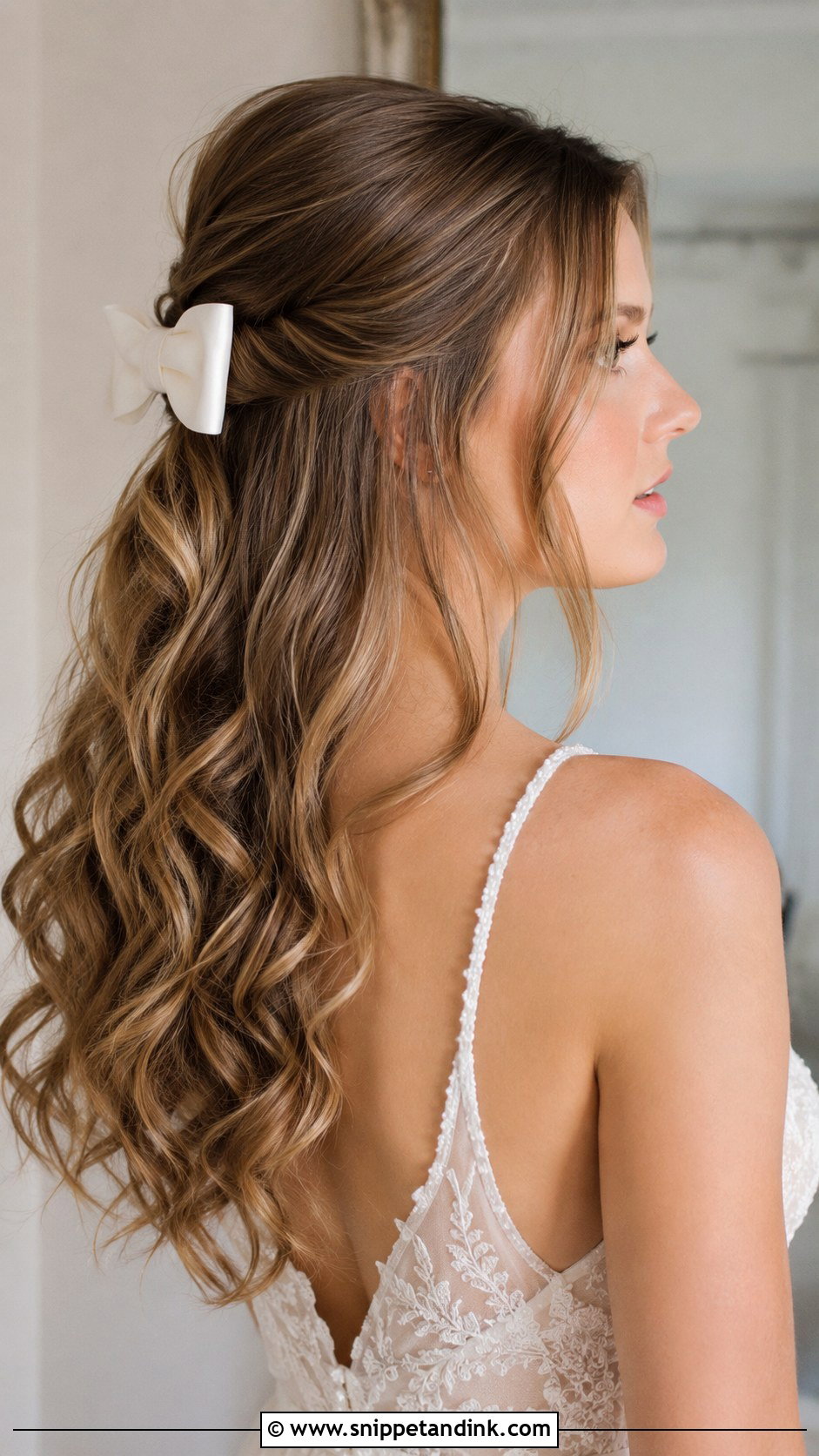 Half Up Half Down Bridal Style - Snippet and Ink - 20 Easy Wedding Updos for Long Hair