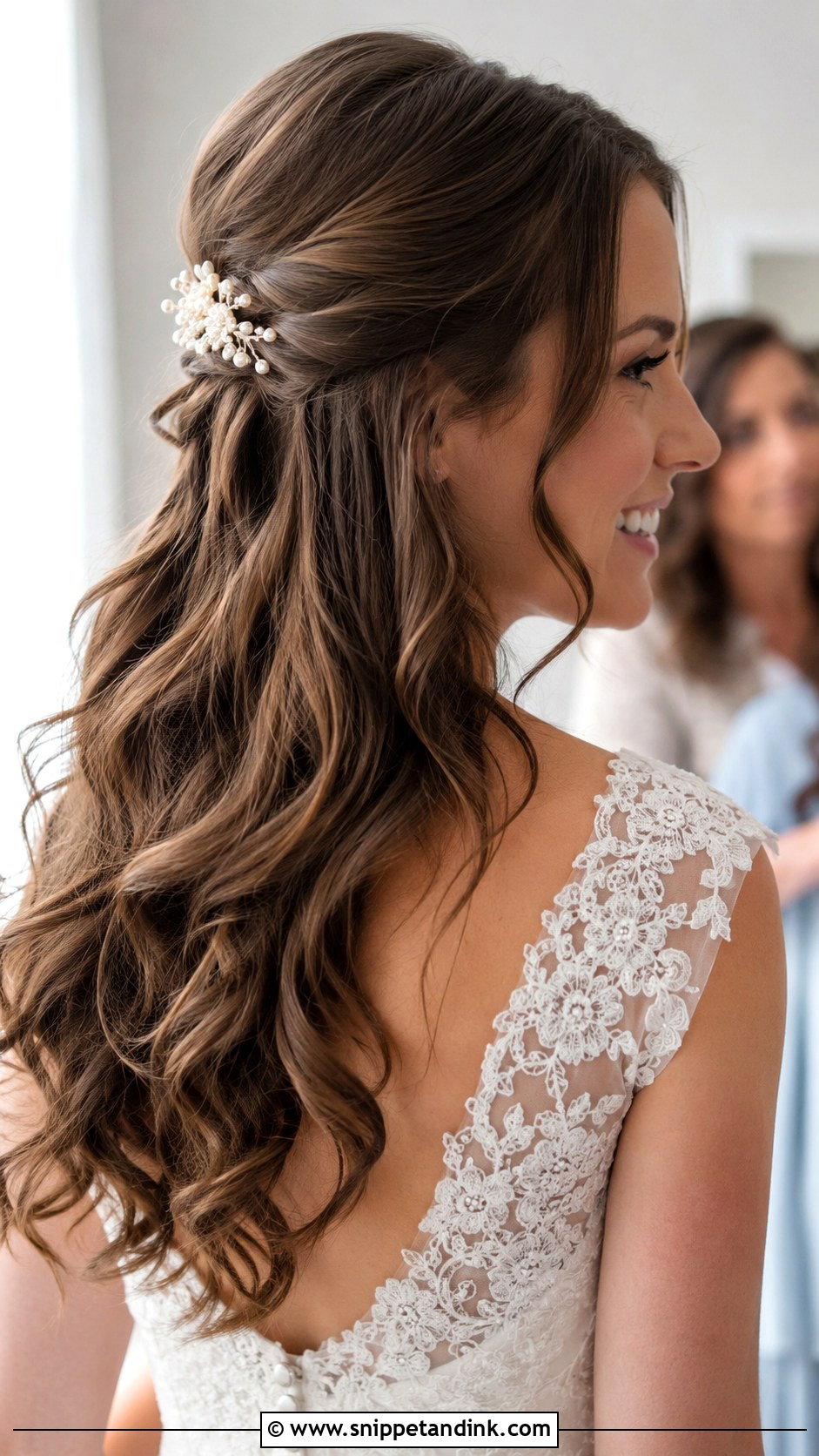 Half Up Half Down Bridal Style - Snippet and Ink - 20 Hair Up for Wedding Ideas