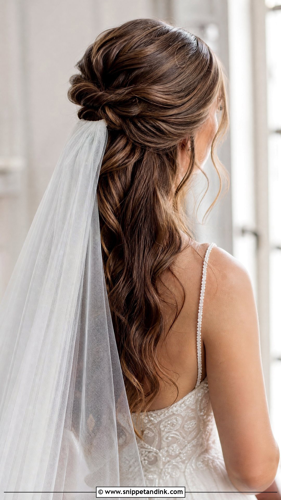 Half Up Half Down Bridal Style - Snippet and Ink - 20 All Down Wedding Hair Ideas