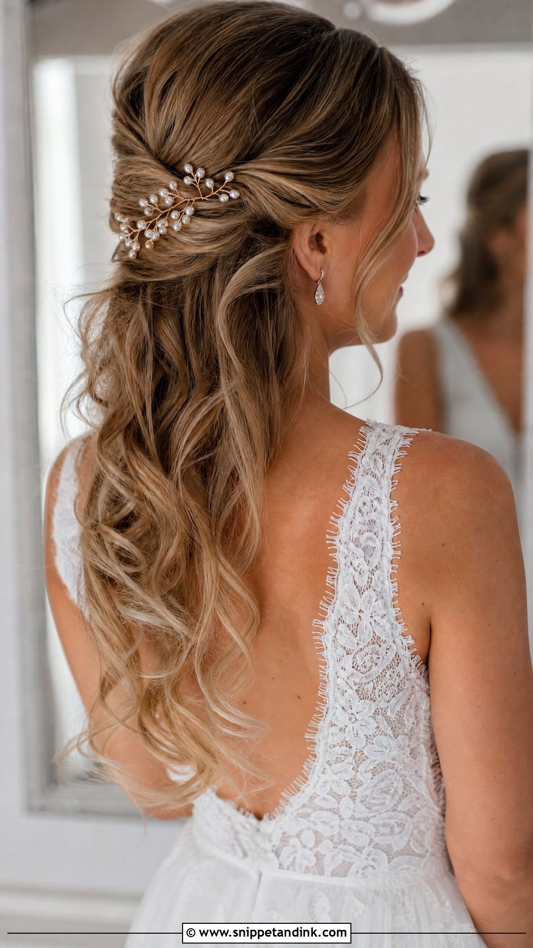 Half Up Half Down Bridal Updo - Snippet and Ink - 20 Hair Updo for Wedding Ideas