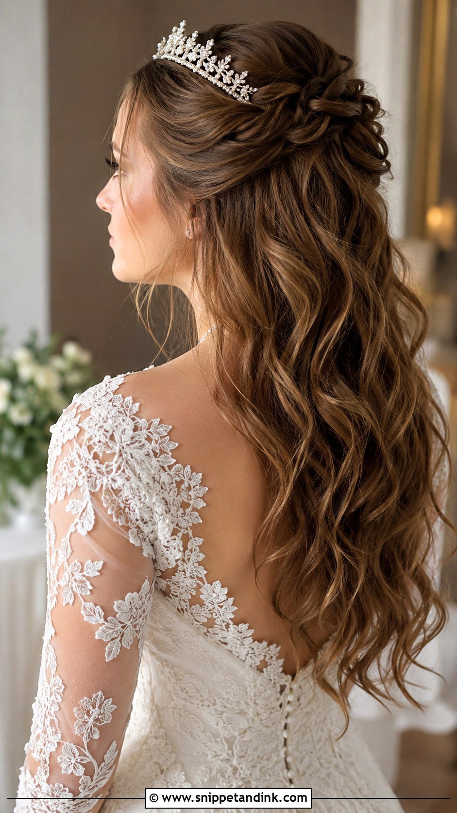 Half Up Half Down Bridal Updo - Snippet and Ink - 20 Wedding Bride Updo Hairstyles