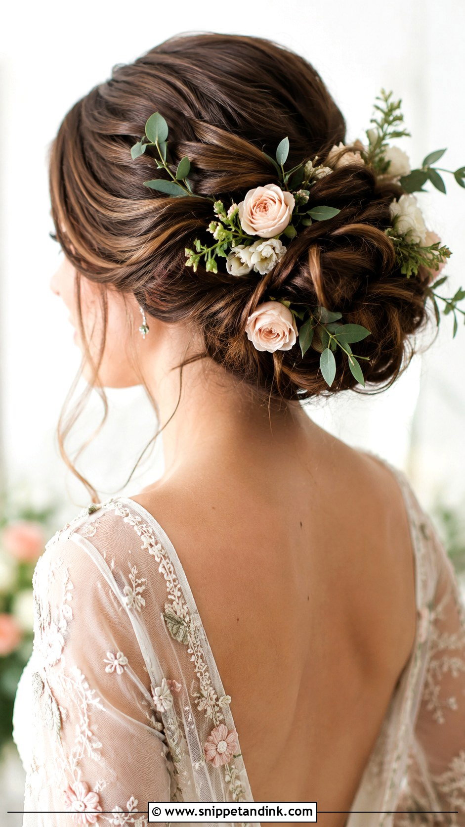 Half Up Half Down Bridal Updo - Snippet and Ink - 20 Wedding Hair Styles Updo