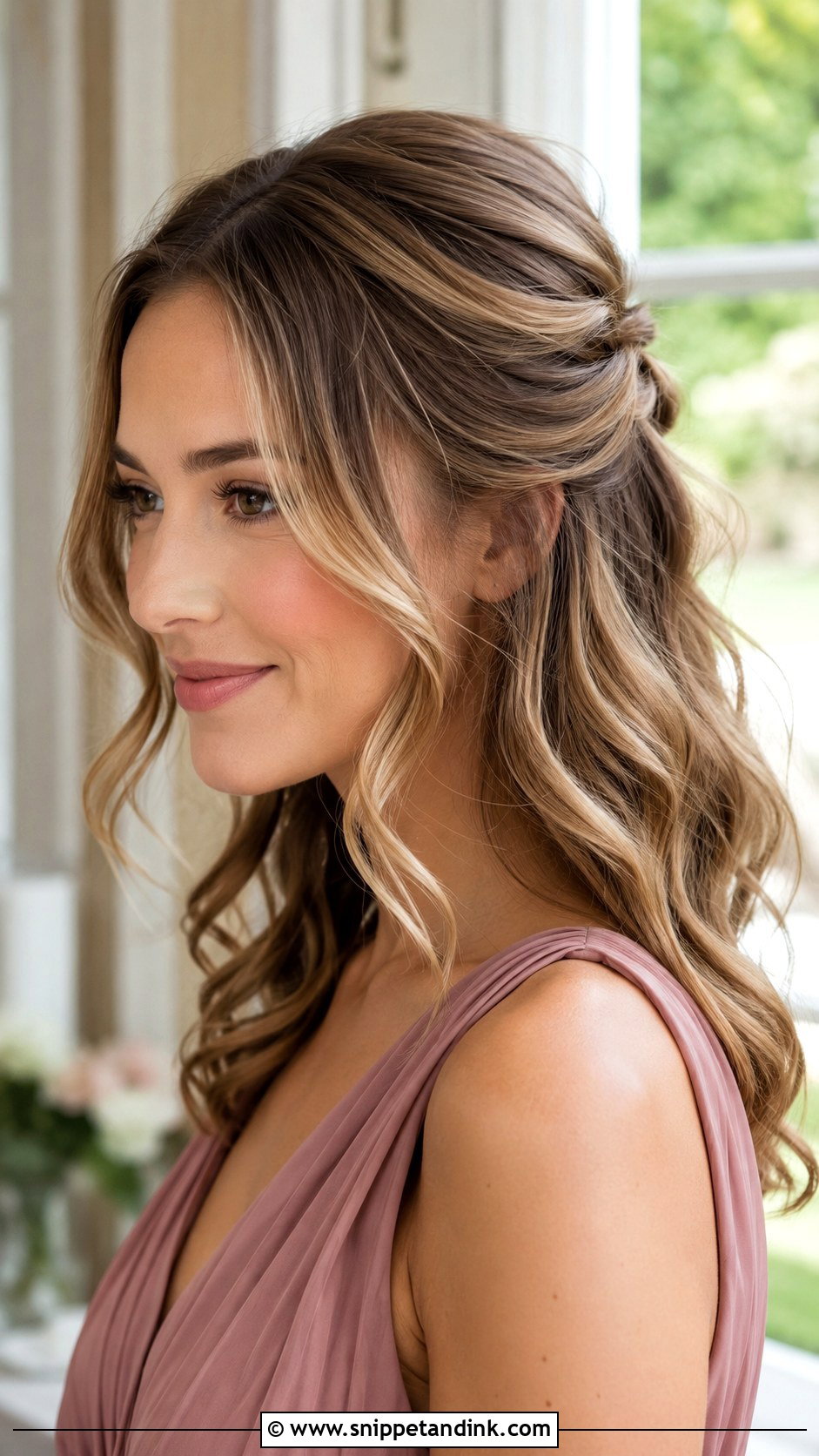 Half Up Half Down Bridesmaid Face Framing Pieces - Snippet and Ink - 20 Bridesmaid Hairstyles Half Up Half Down Medium Length