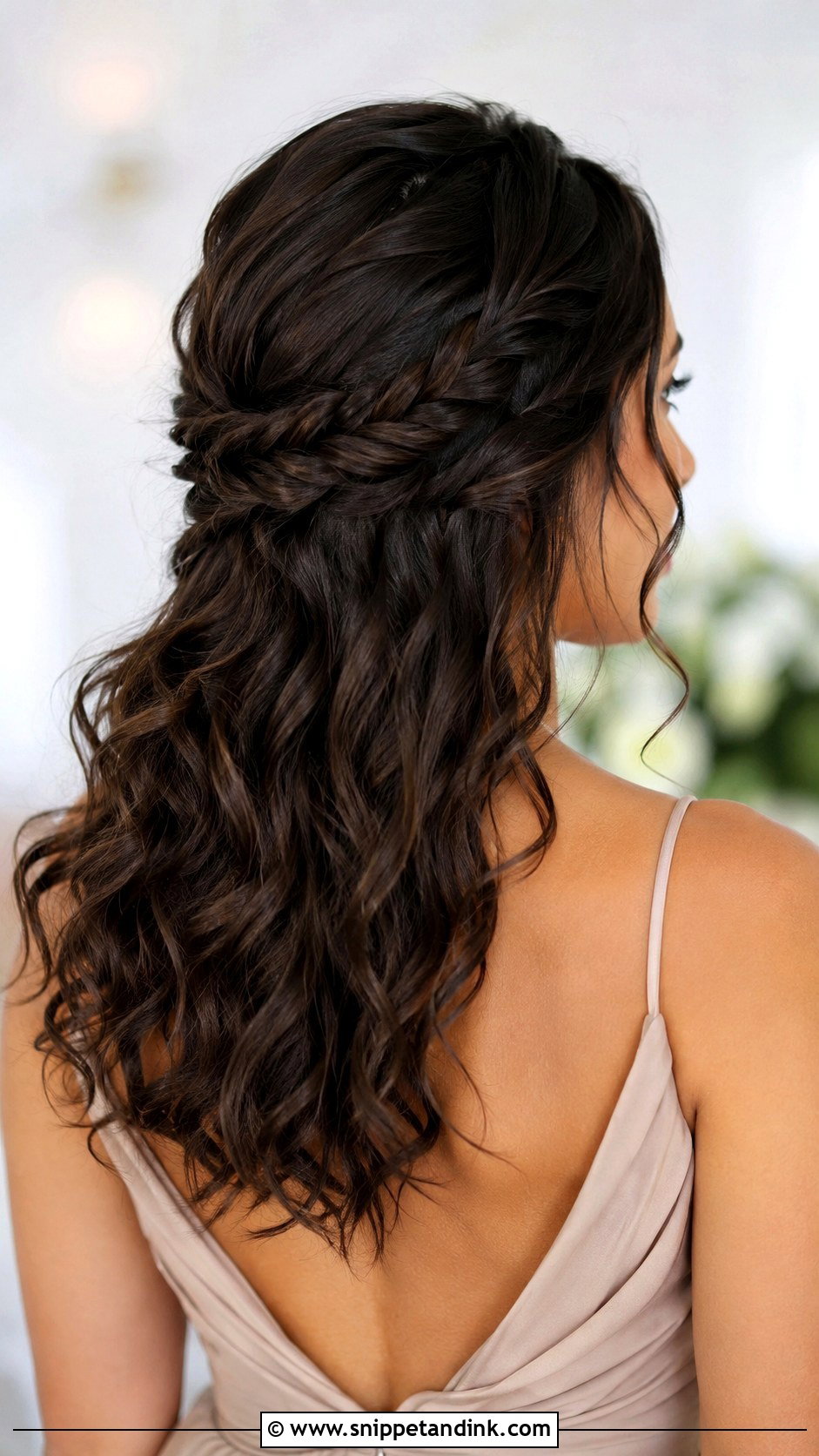 Half Up Half Down Bridesmaid Fishtail Braid - Snippet and Ink - 20 Bridesmaid Hairstyles Half Up Half Down Medium Length