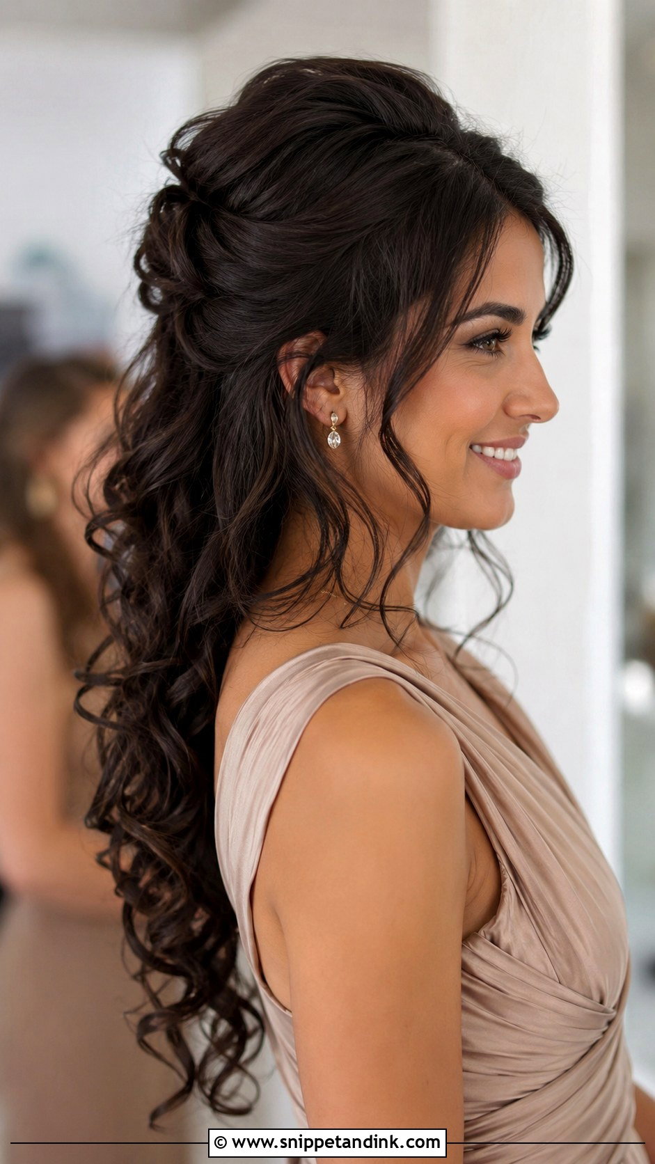 Half Up Half Down Bridesmaid Hair - Snippet and Ink - 30 Simple Bridesmaid Hair Ideas