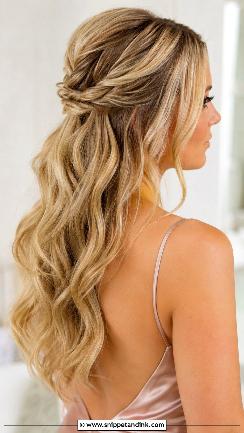 Half Up Half Down Bridesmaid Hair - Snippet and Ink - 30 Wedding Bridesmaid Hair Ideas