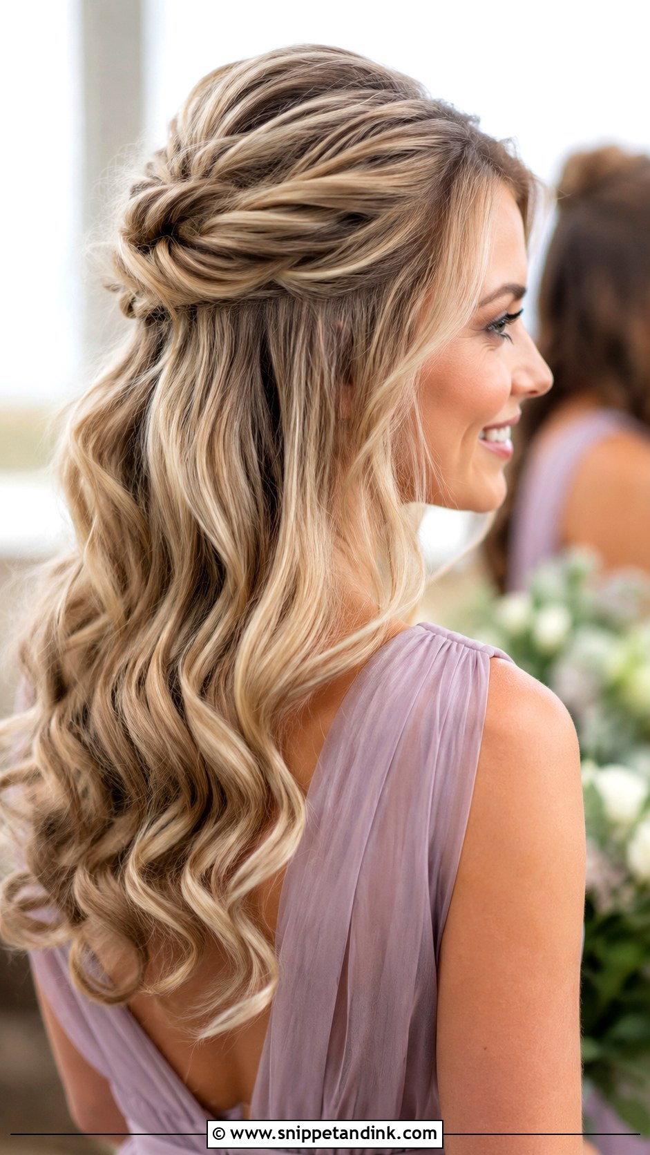 Half Up Half Down Bridesmaid Hair - Snippet and Ink - 25 Hair for Wedding Bridesmaid Ideas