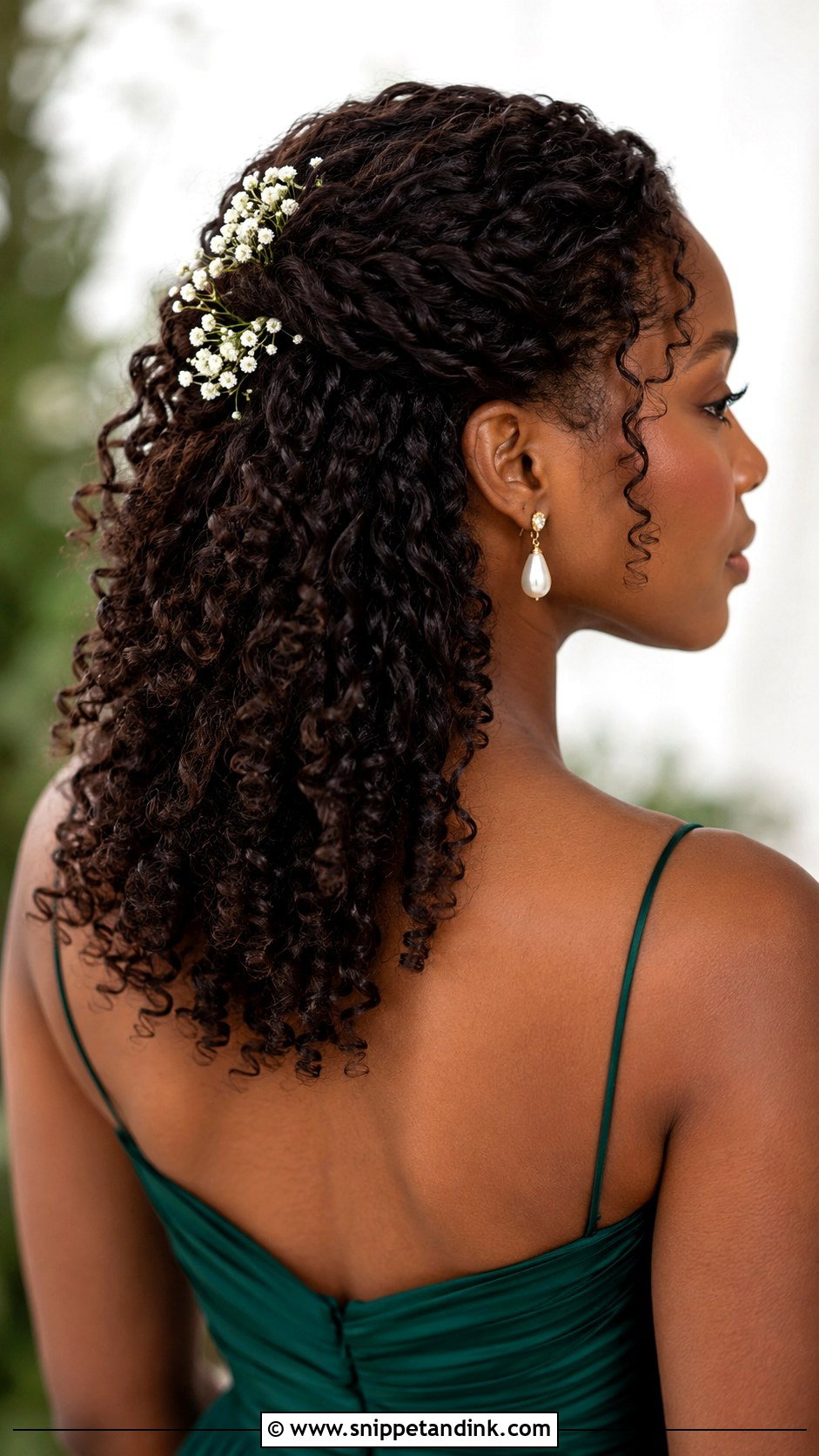 Half Up Half Down Bridesmaid Hair For Curly Hair - Snippet and Ink - 20 Bridesmaid Hair Half Up Half Down Medium Length Ideas
