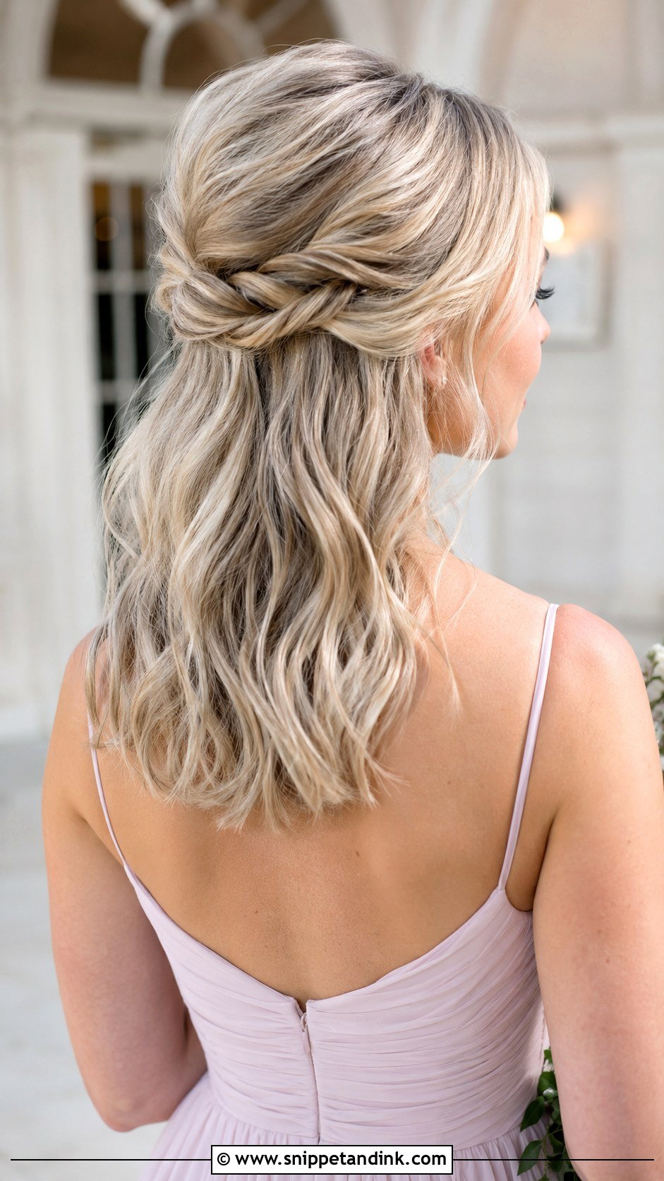 Half Up Half Down Bridesmaid Hair For Fine Hair - Snippet and Ink - 20 Bridesmaid Hair Half Up Half Down Medium Length Ideas