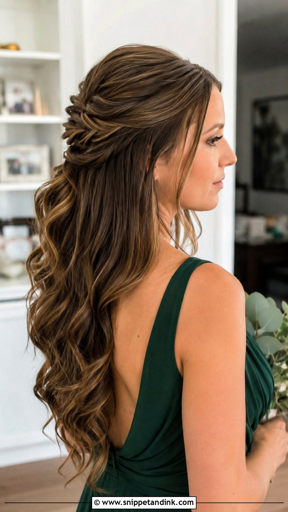 Half Up Half Down Bridesmaid Hair For Long Hair - Snippet and Ink - 20 Bridesmaids Hair Half Up Half Down Ideas