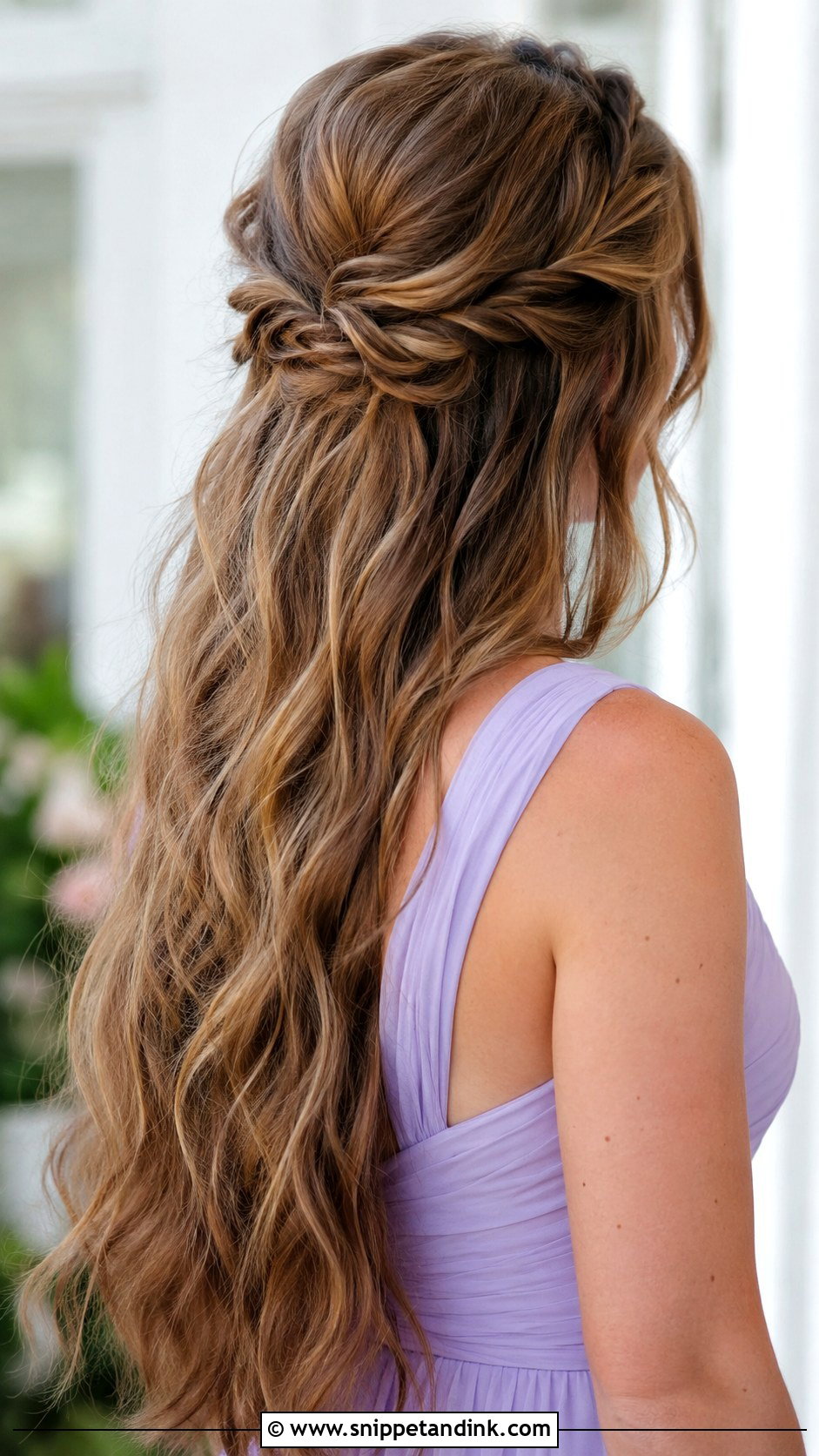 Half Up Half Down Bridesmaid Hair For Long Hair - Snippet and Ink - 35 Half Up Half Down Bridesmaid Hair Ideas