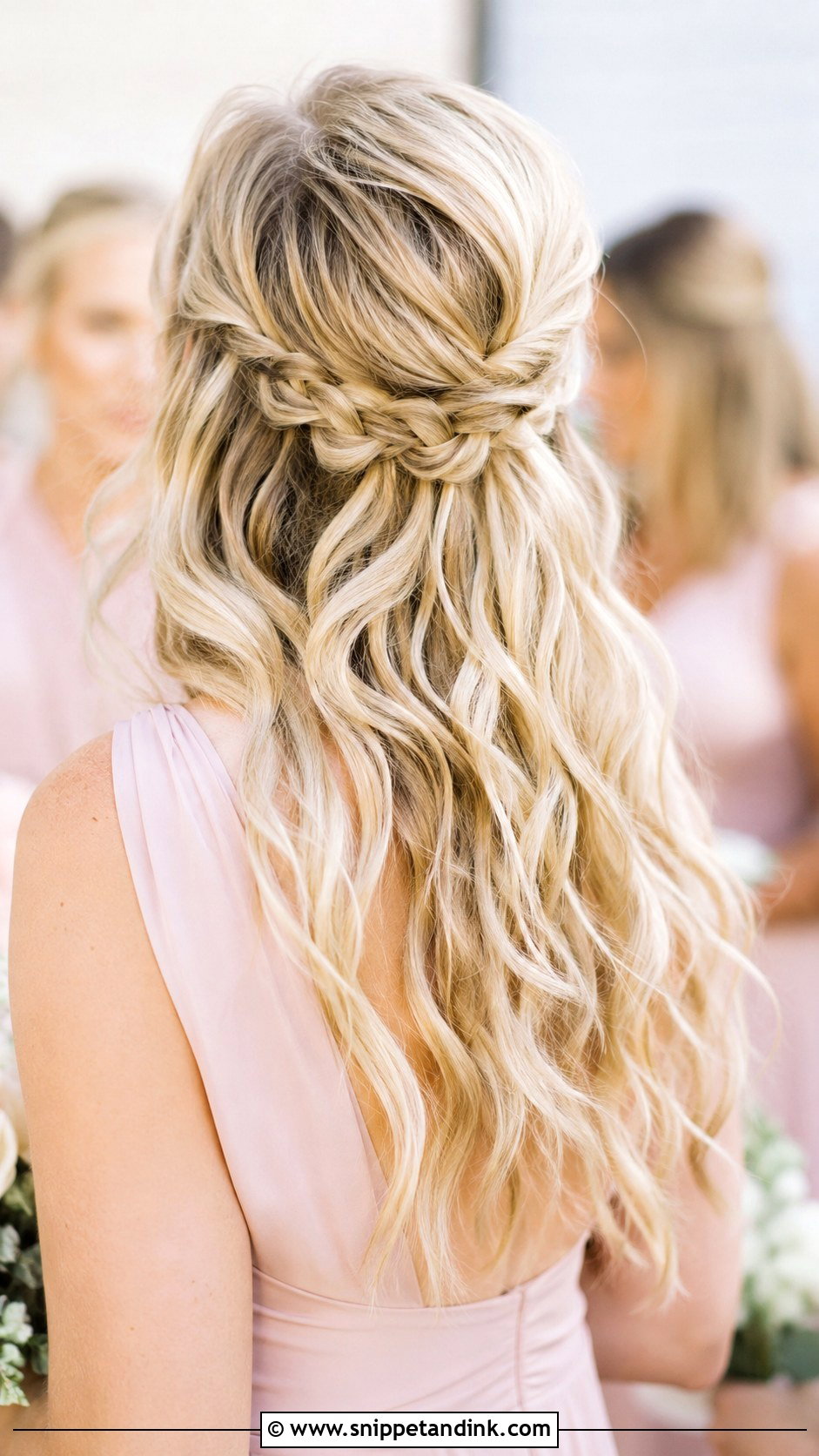 Half Up Half Down Bridesmaid Hair For Long Hair - Snippet and Ink - 20 Bridesmaid Hair Styles Half Up Half Down