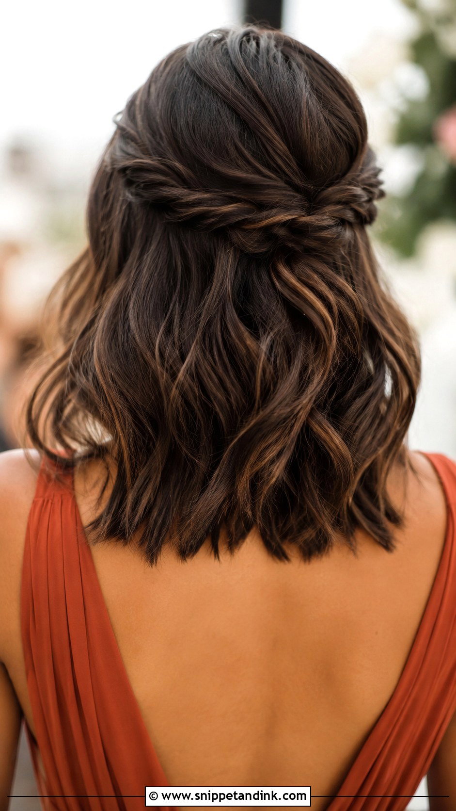 Half Up Half Down Bridesmaid Hair For Medium Hair - Snippet and Ink - 20 Bridesmaid Hair Styles Half Up Half Down