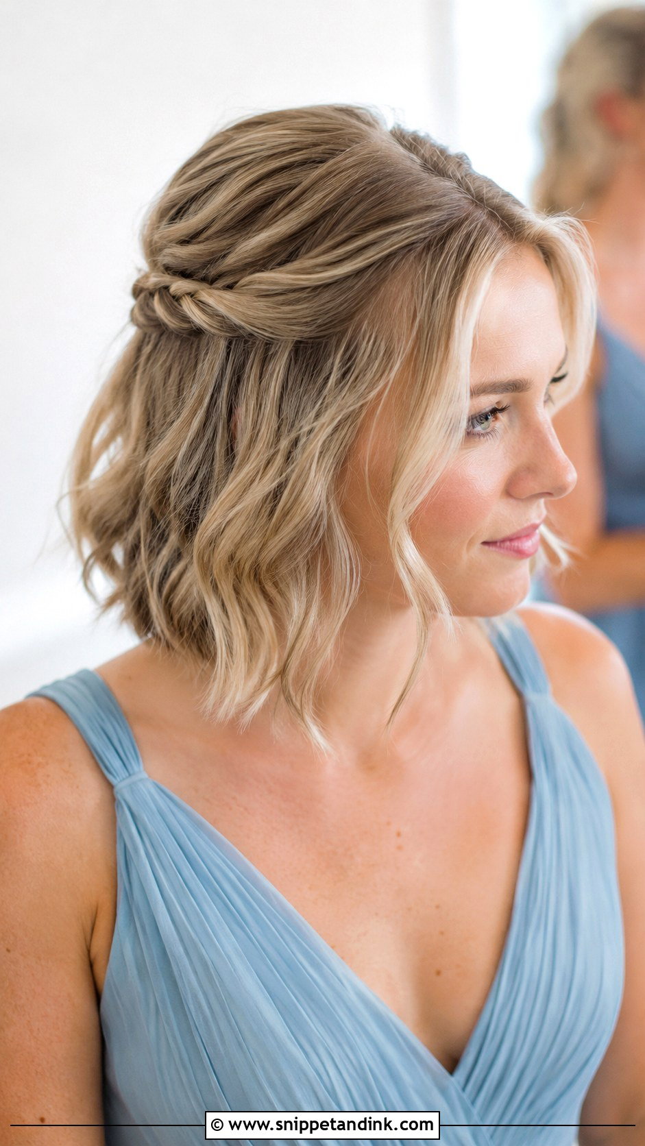 Half Up Half Down Bridesmaid Hair For Short Hair - Snippet and Ink - 20 Bridesmaid Hair Styles Half Up Half Down