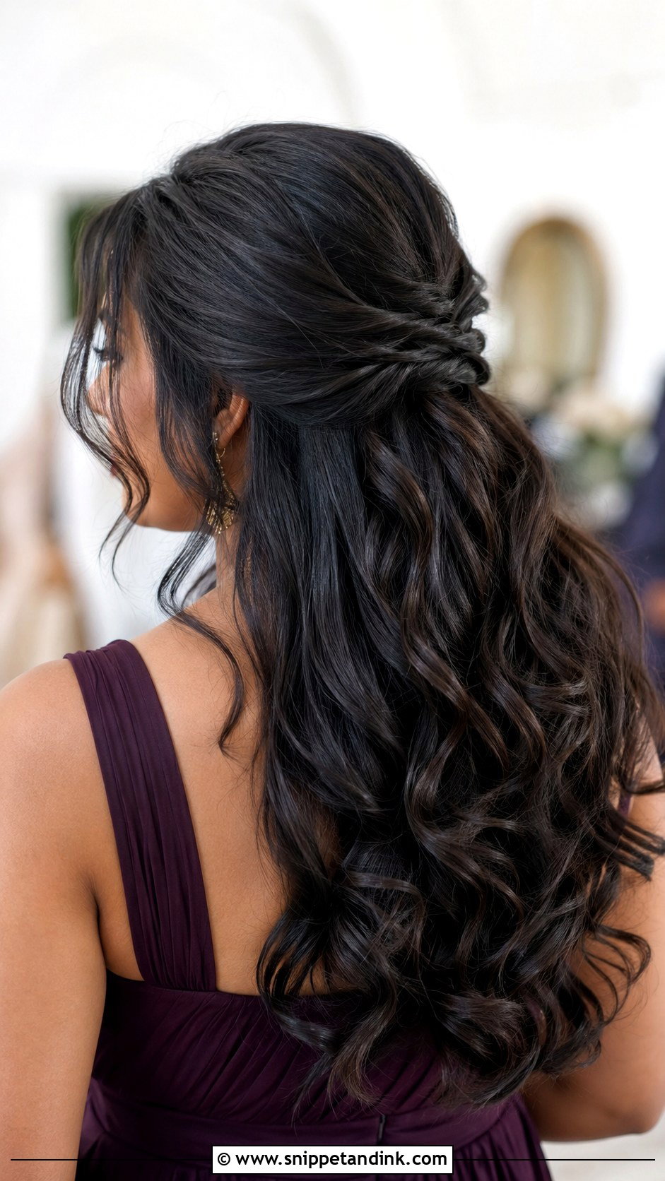 Half Up Half Down Bridesmaid Hair For Thick Hair - Snippet and Ink - 20 Half Up Half Down Hairstyles Bridesmaid