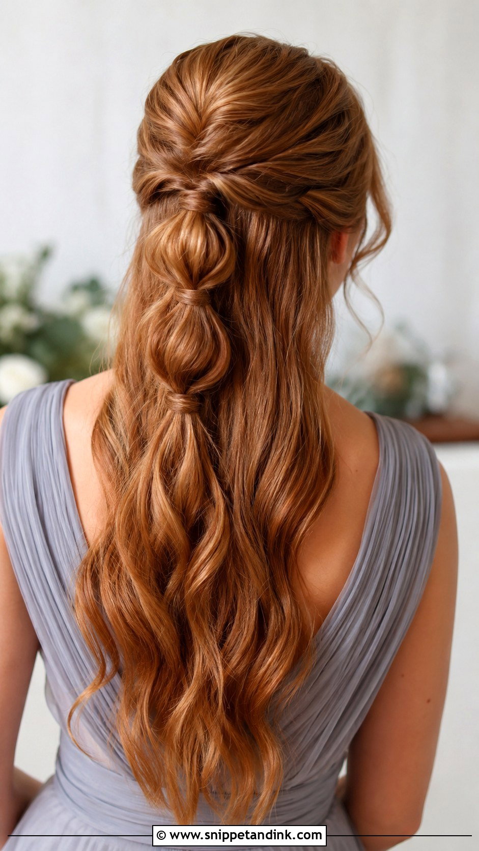 Half Up Half Down Bridesmaid Hair With A Crown Braid - Snippet and Ink - 35 Half Up Half Down Bridesmaid Hair Ideas
