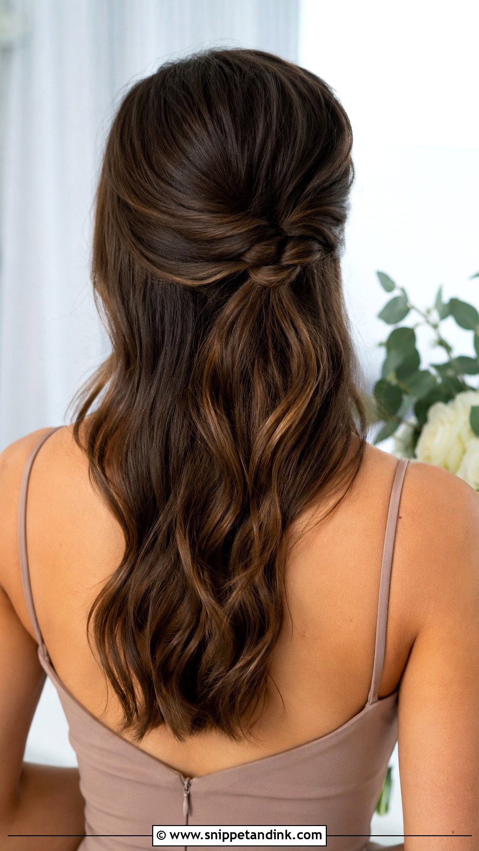 Half Up Half Down Bridesmaid Hair With A Knot - Snippet and Ink - 20 Bridesmaid Hair Styles Half Up Half Down